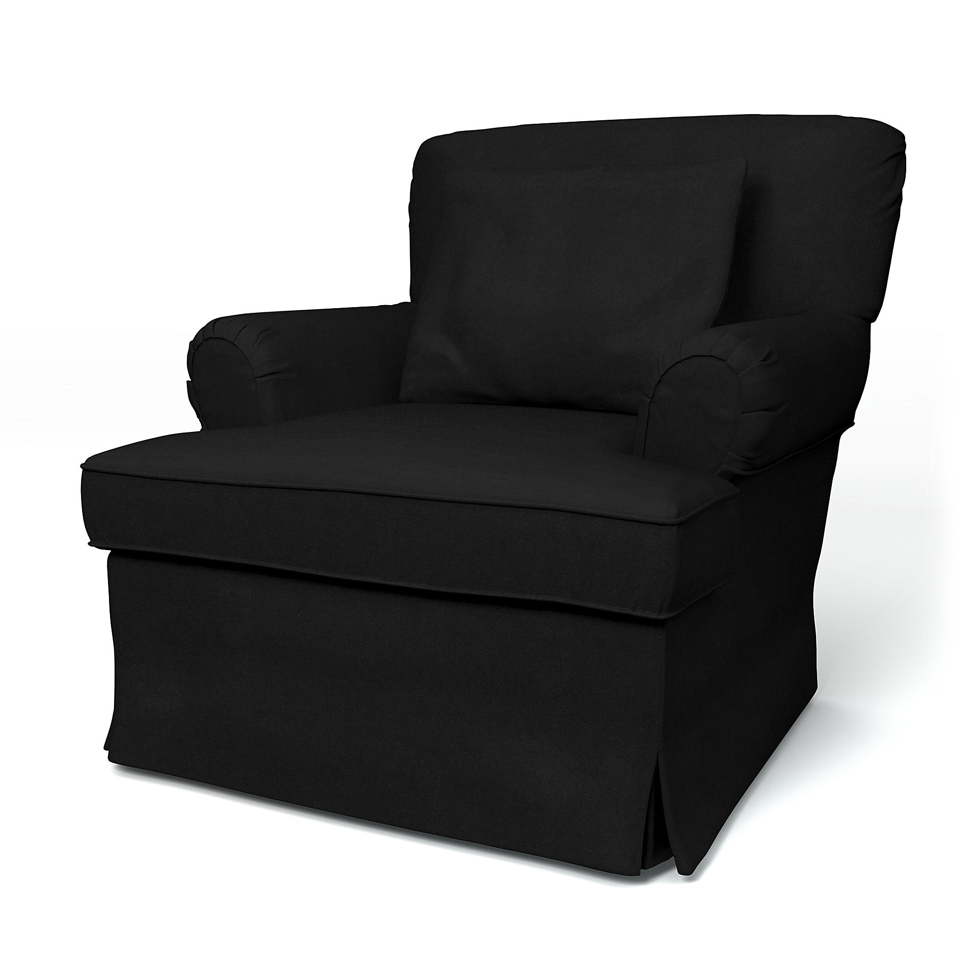 IKEA - Överdrag till Stockholm fåtölj (1994-2000) Smal, Black, Sammet - Bemz