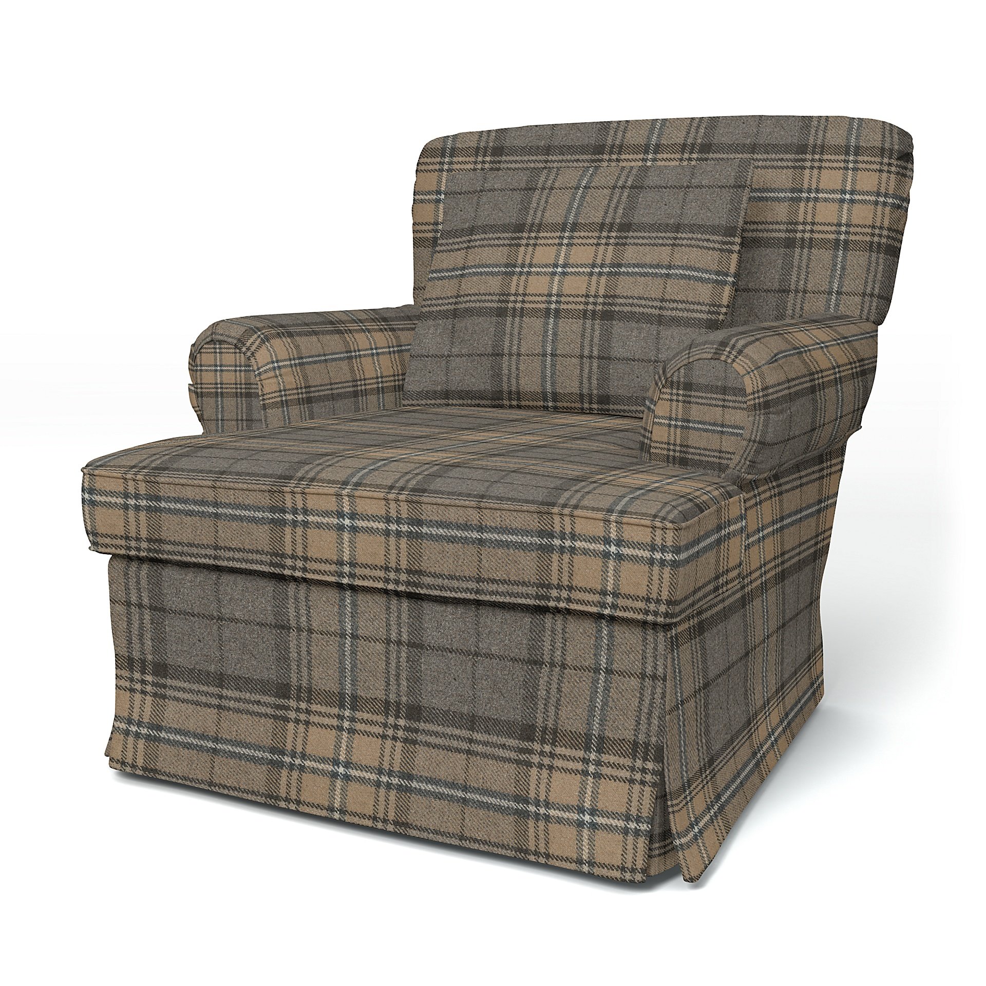 IKEA - Stockholm Armchair Cover (1994-2000) Small, Bark Brown, Wool - Bemz