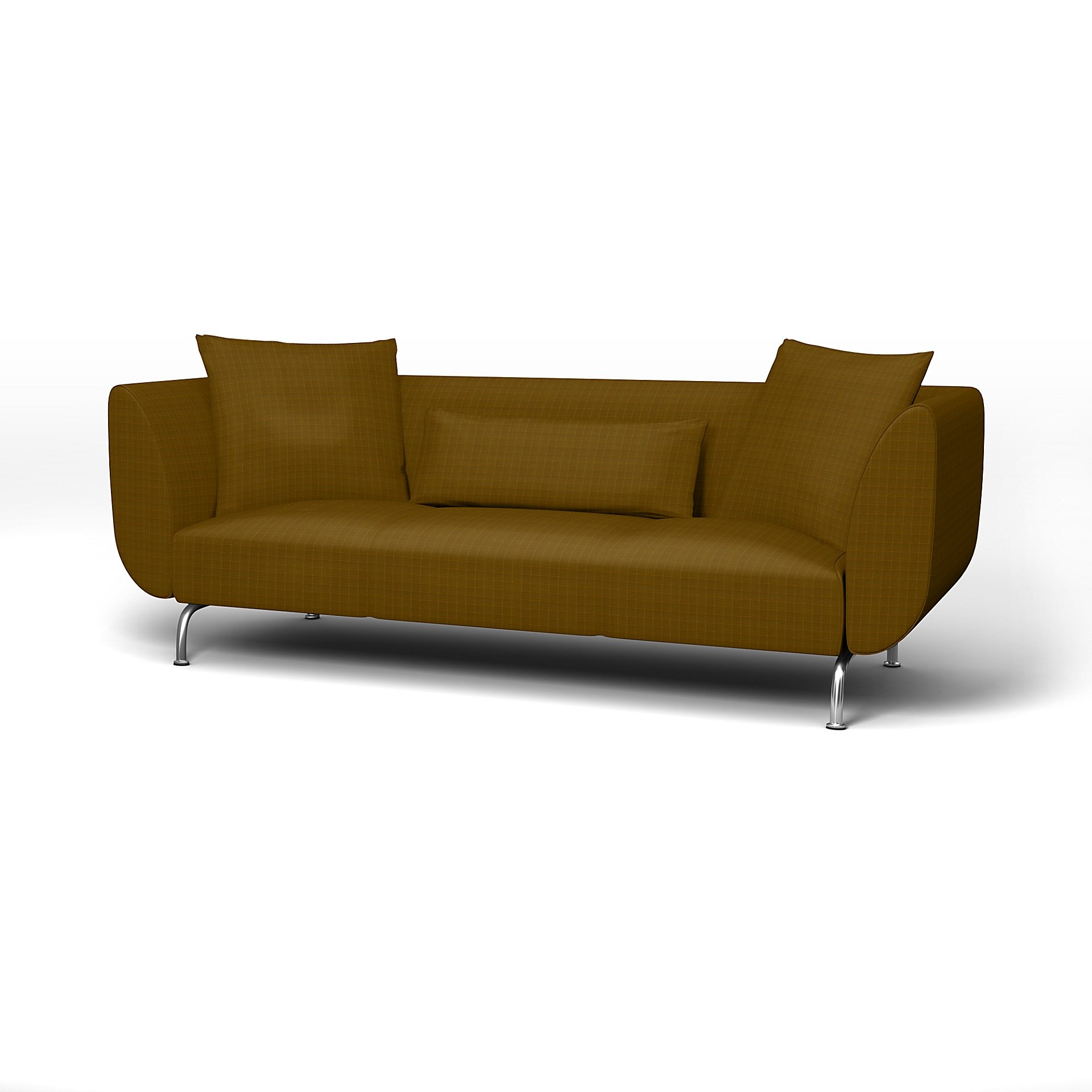 IKEA - Stromstad 3 Seater Sofa Cover, Turmeric, Velvet - Bemz