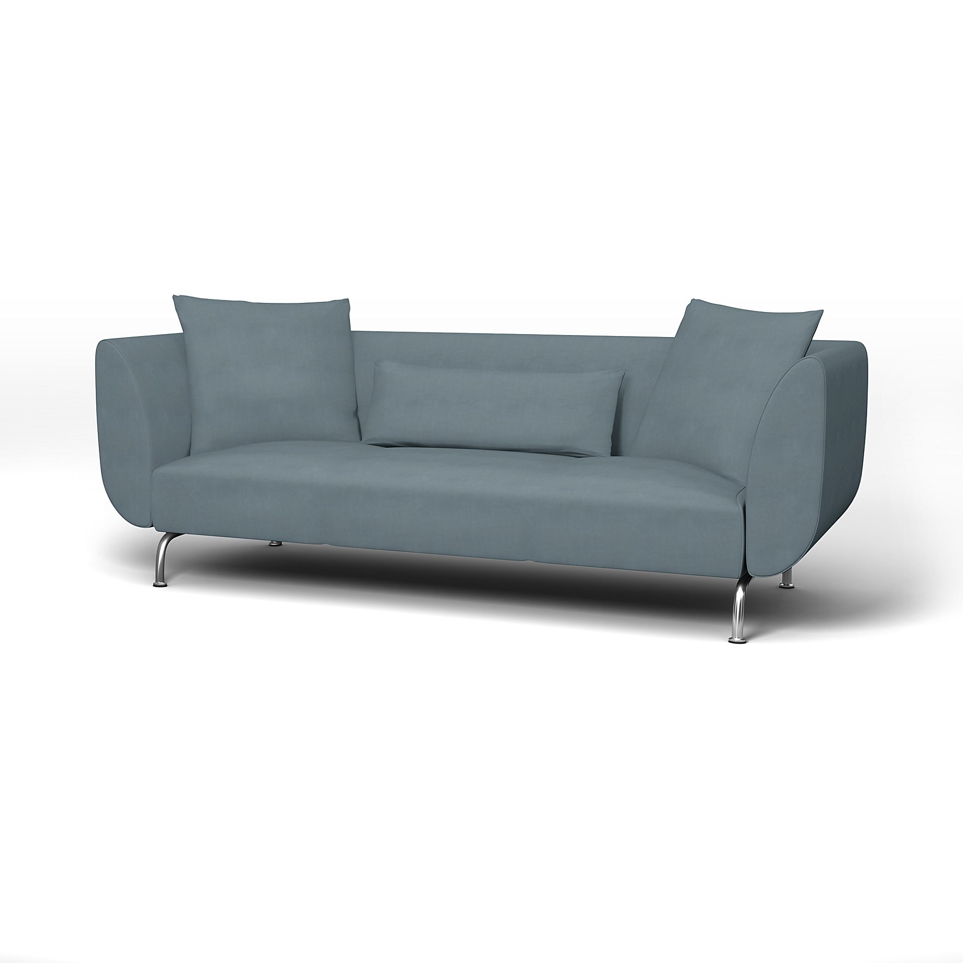 IKEA - Stromstad 3 Seater Sofa Cover, Dusk, Linen - Bemz