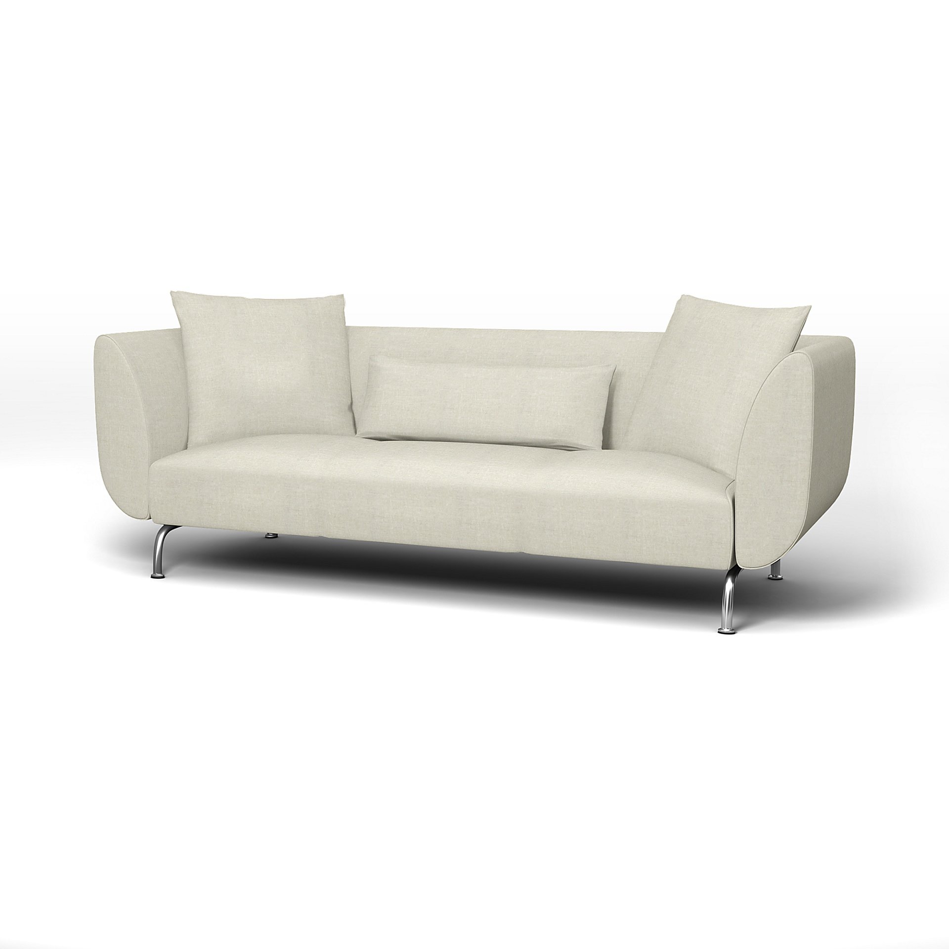 IKEA - Stromstad 3 Seater Sofa Cover, Natural, Linen - Bemz