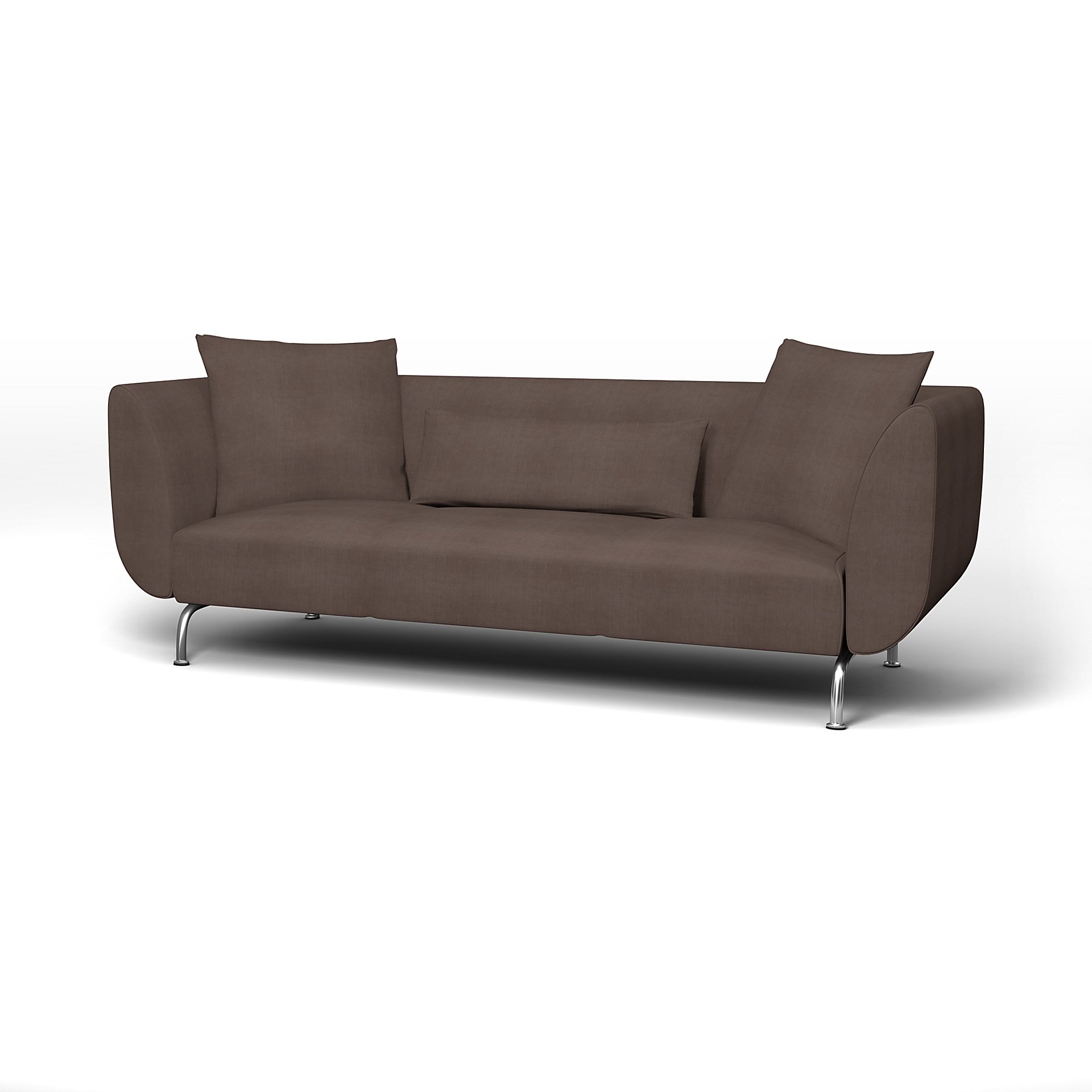 IKEA - Stromstad 3 Seater Sofa Cover, Cocoa, Linen - Bemz