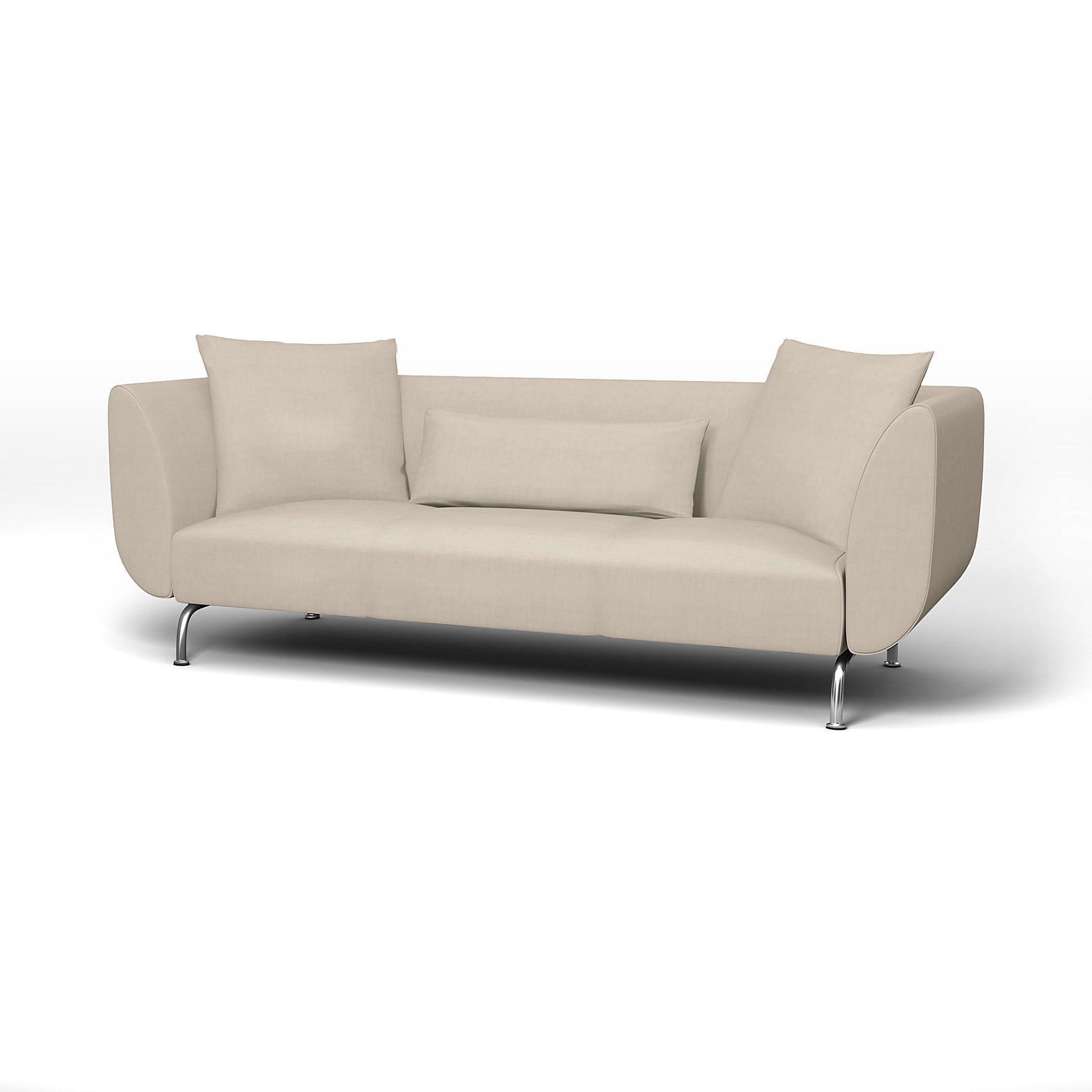 IKEA - Stromstad 3 Seater Sofa Cover, Parchment, Linen - Bemz
