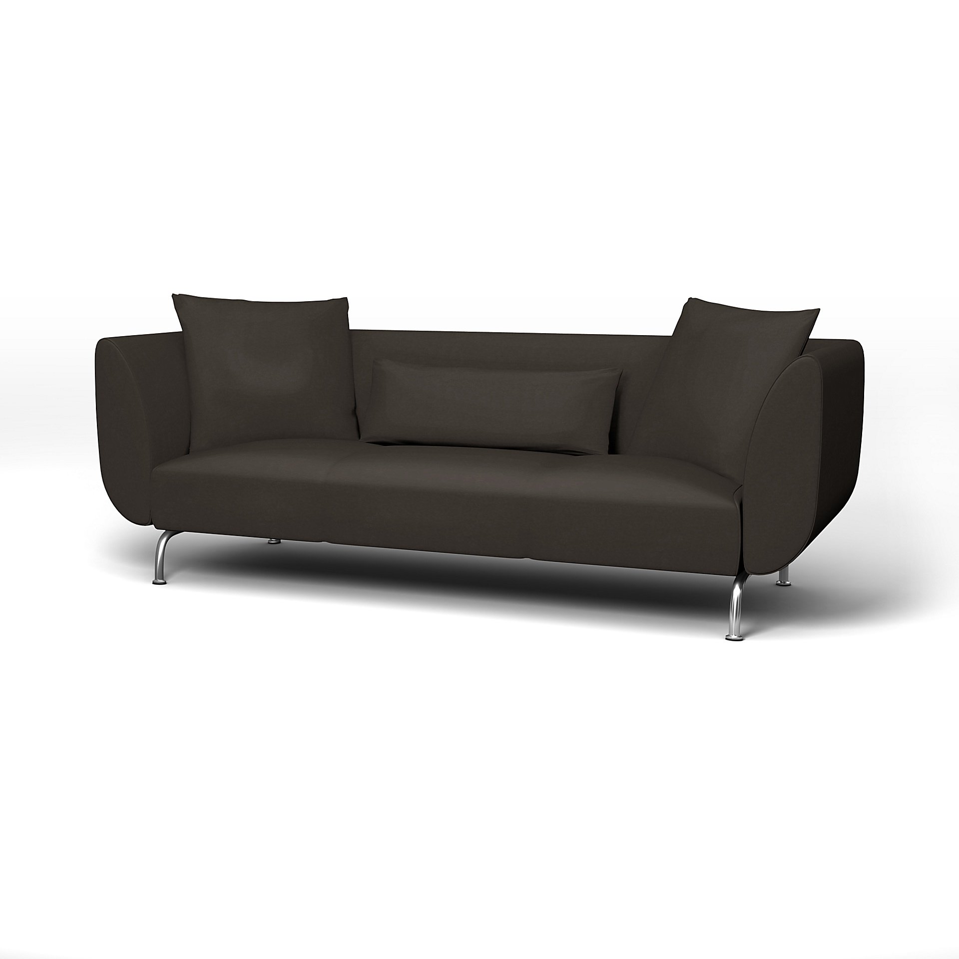 IKEA - Stromstad 3 Seater Sofa Cover, Licorice, Velvet - Bemz