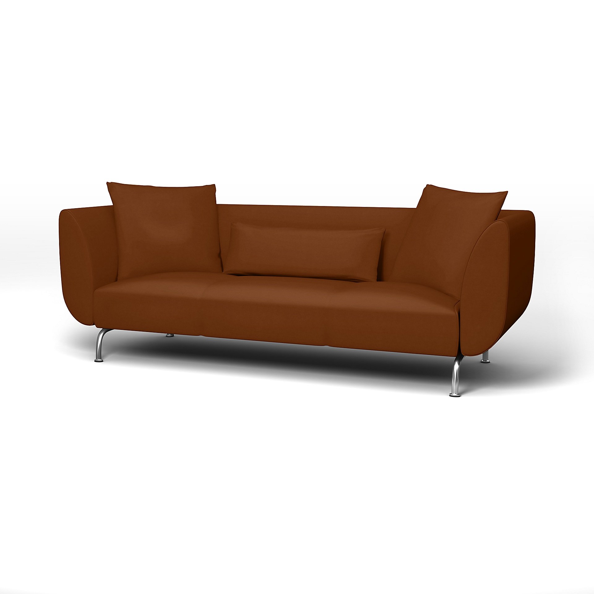 IKEA - Stromstad 3 Seater Sofa Cover, Cinnamon, Velvet - Bemz