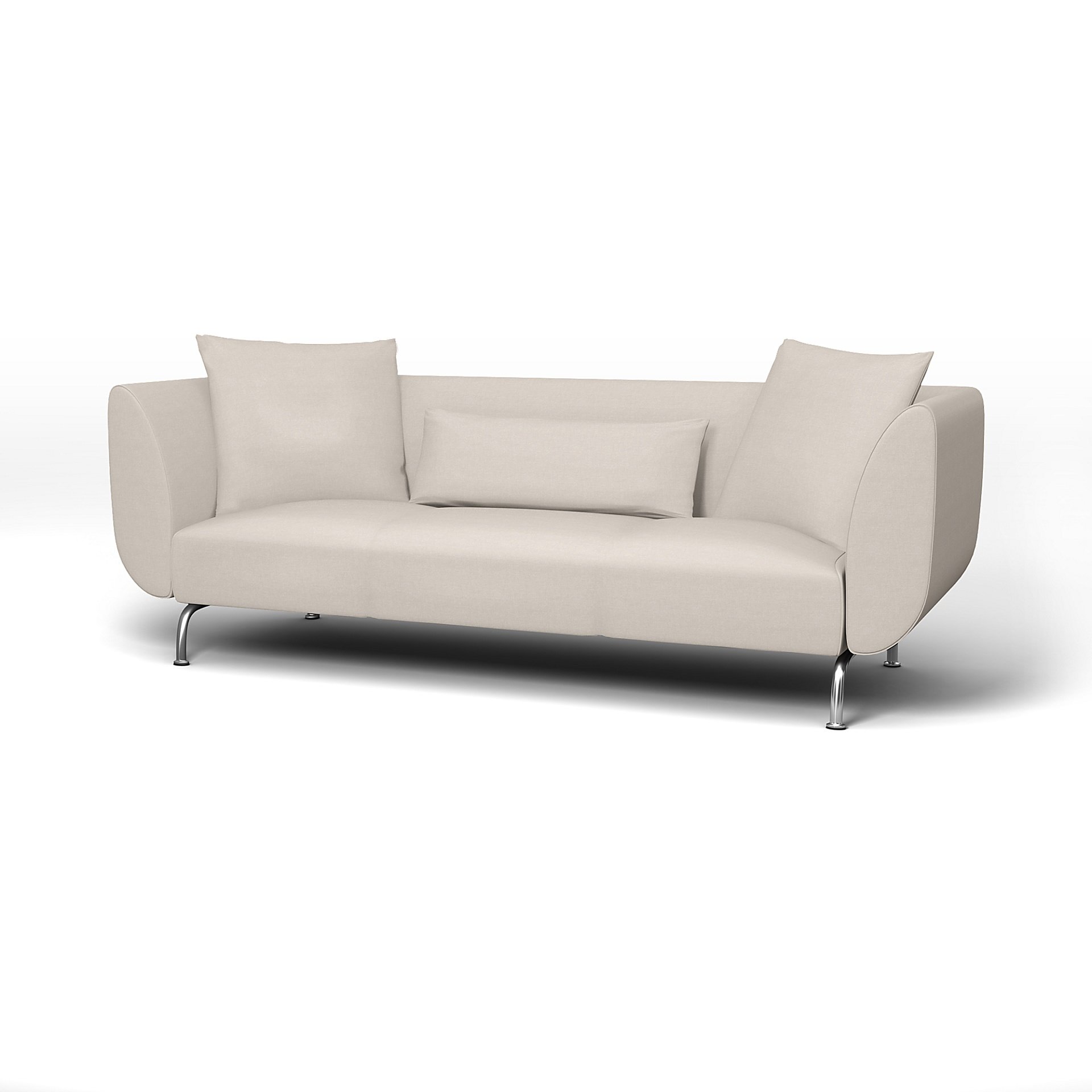 IKEA - Stromstad 3 Seater Sofa Cover, Chalk, Linen - Bemz