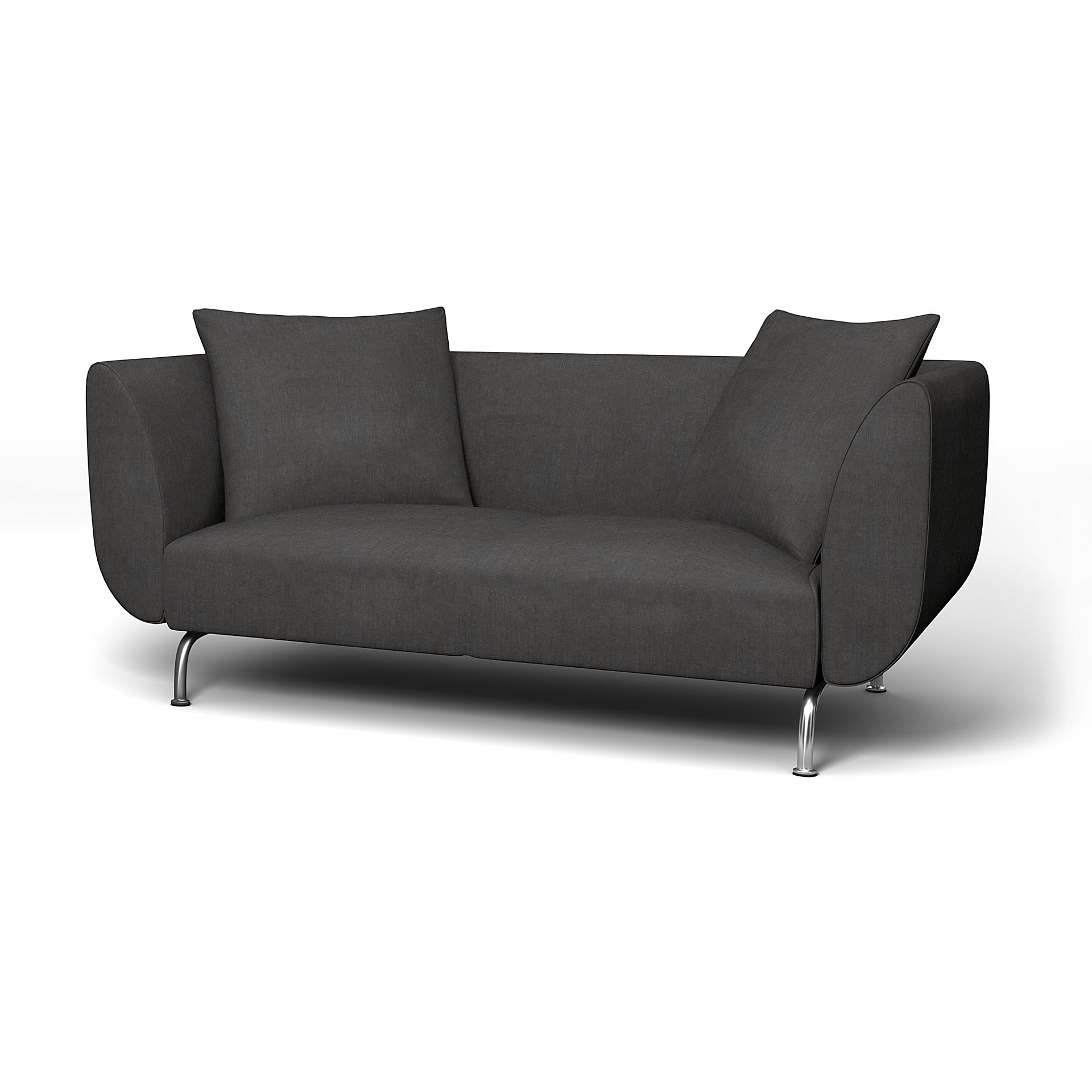 IKEA - Stromstad 2 Seater Sofa Cover, Espresso, Linen - Bemz