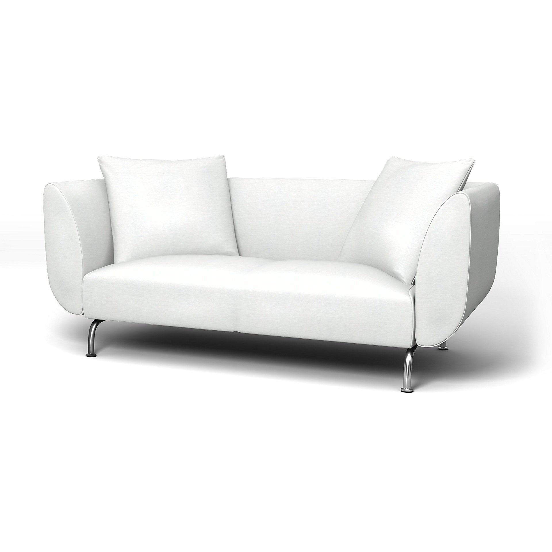 IKEA - Stromstad 2 Seater Sofa Cover, White, Linen - Bemz