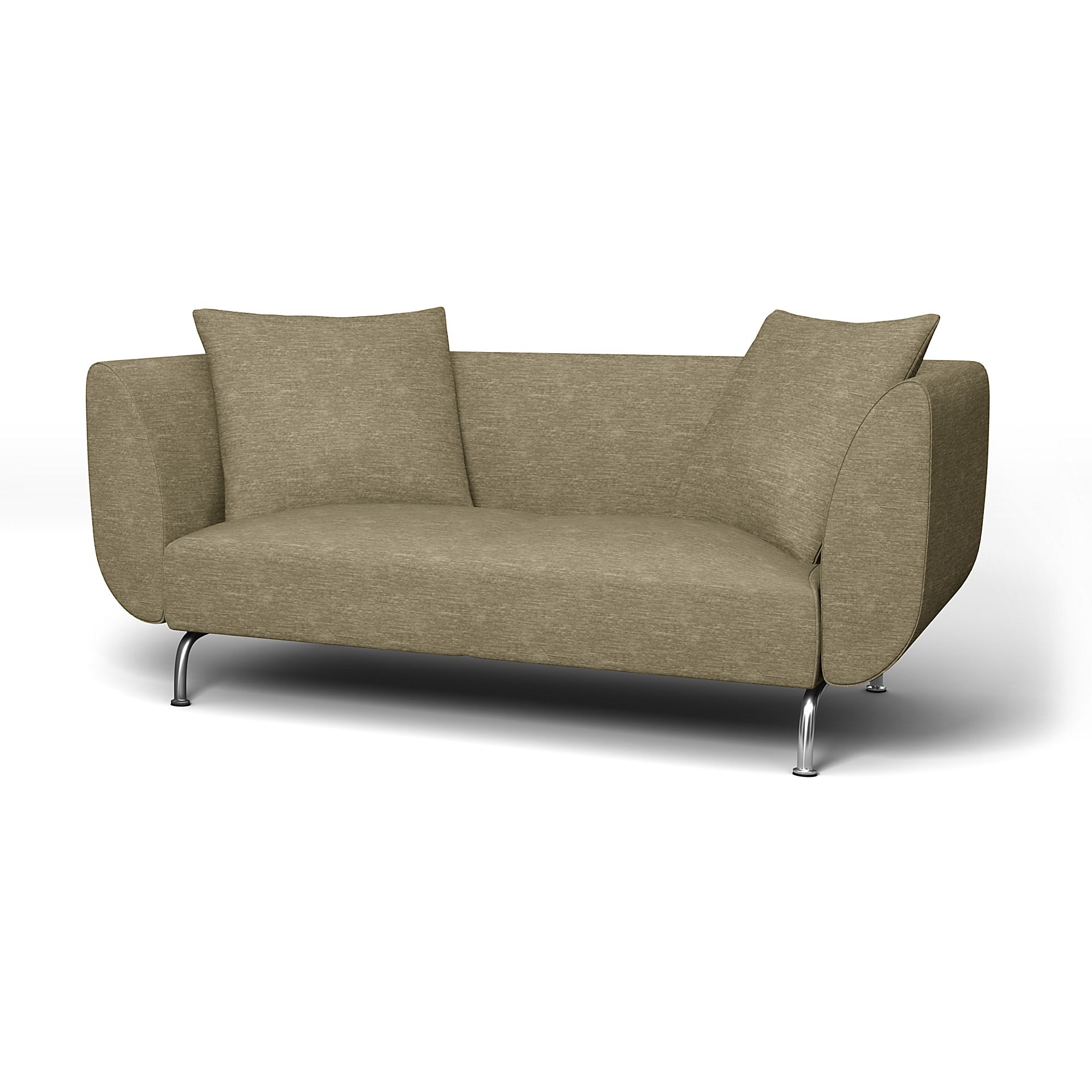 IKEA - Stromstad 2 Seater Sofa Cover, Beige, Velvet - Bemz