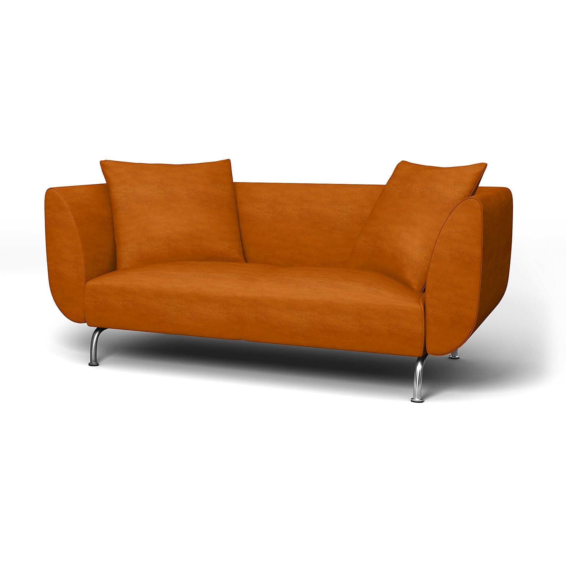 IKEA - Stromstad 2 Seater Sofa Cover, Cognac, Velvet - Bemz
