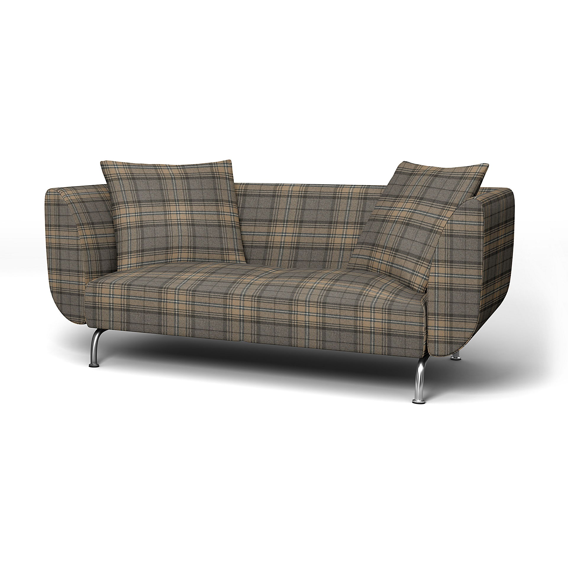IKEA - Strömstad 2 Seater Sofa Cover, Bark Brown, Wool - Bemz