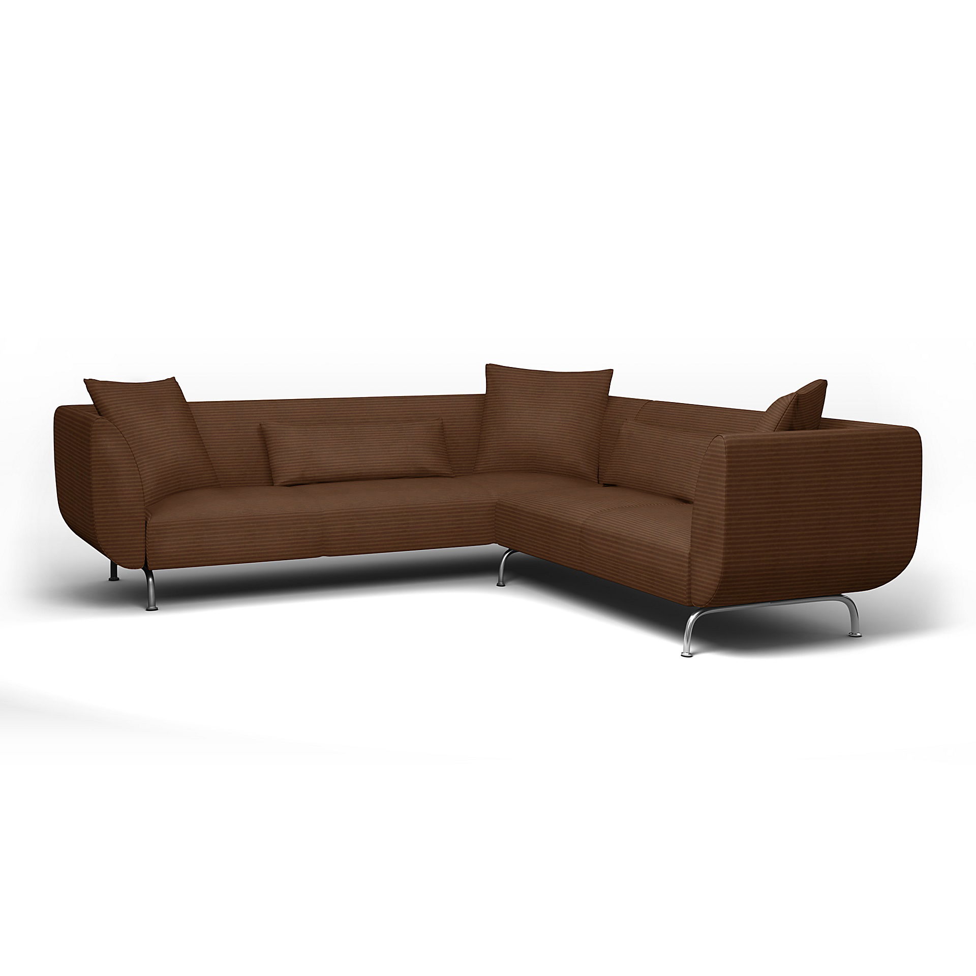 IKEA - Överdrag till Strömstad hörnsoffa, Chocolate Brown, Manchester - Bemz