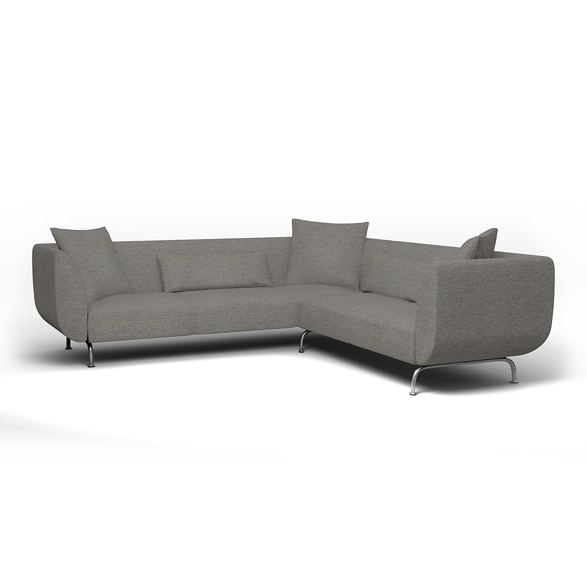 IKEA - Stromstad Corner Sofa Cover, Taupe, Boucle & Texture - Bemz