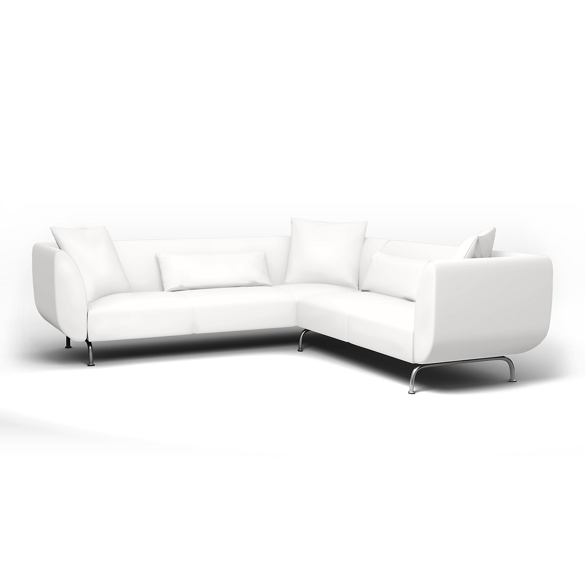 IKEA - Stromstad Corner Sofa Cover, Absolute White, Cotton - Bemz