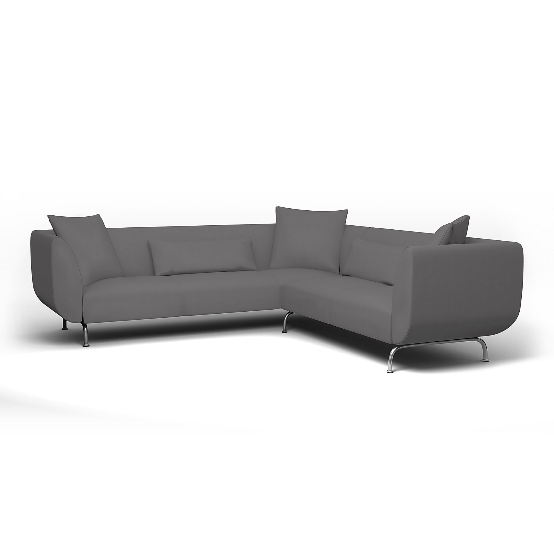IKEA - Strömstad Corner Sofa Cover, Smoked Pearl, Cotton - Bemz