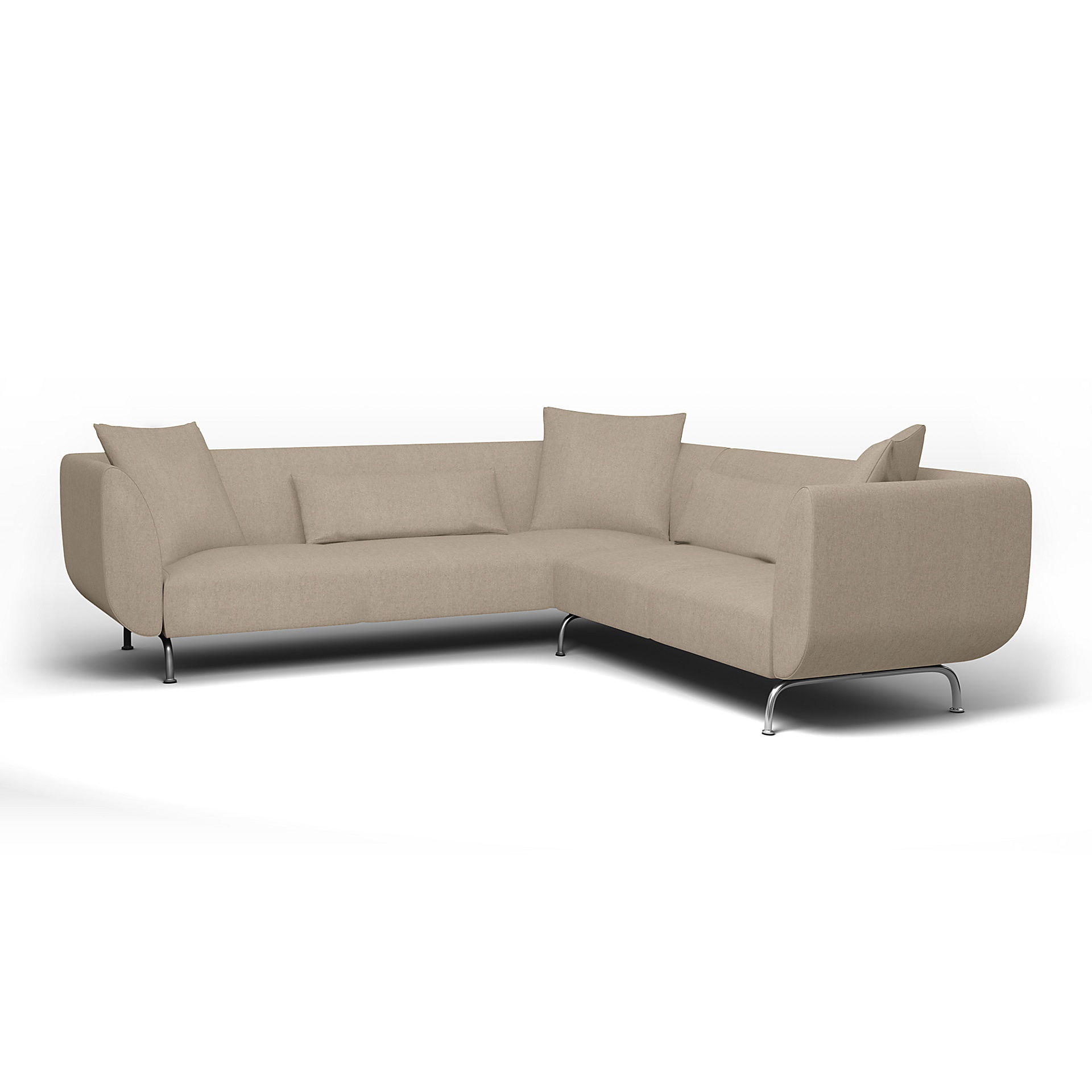 IKEA - Strömstad Corner Sofa Cover, Birch, Wool - Bemz