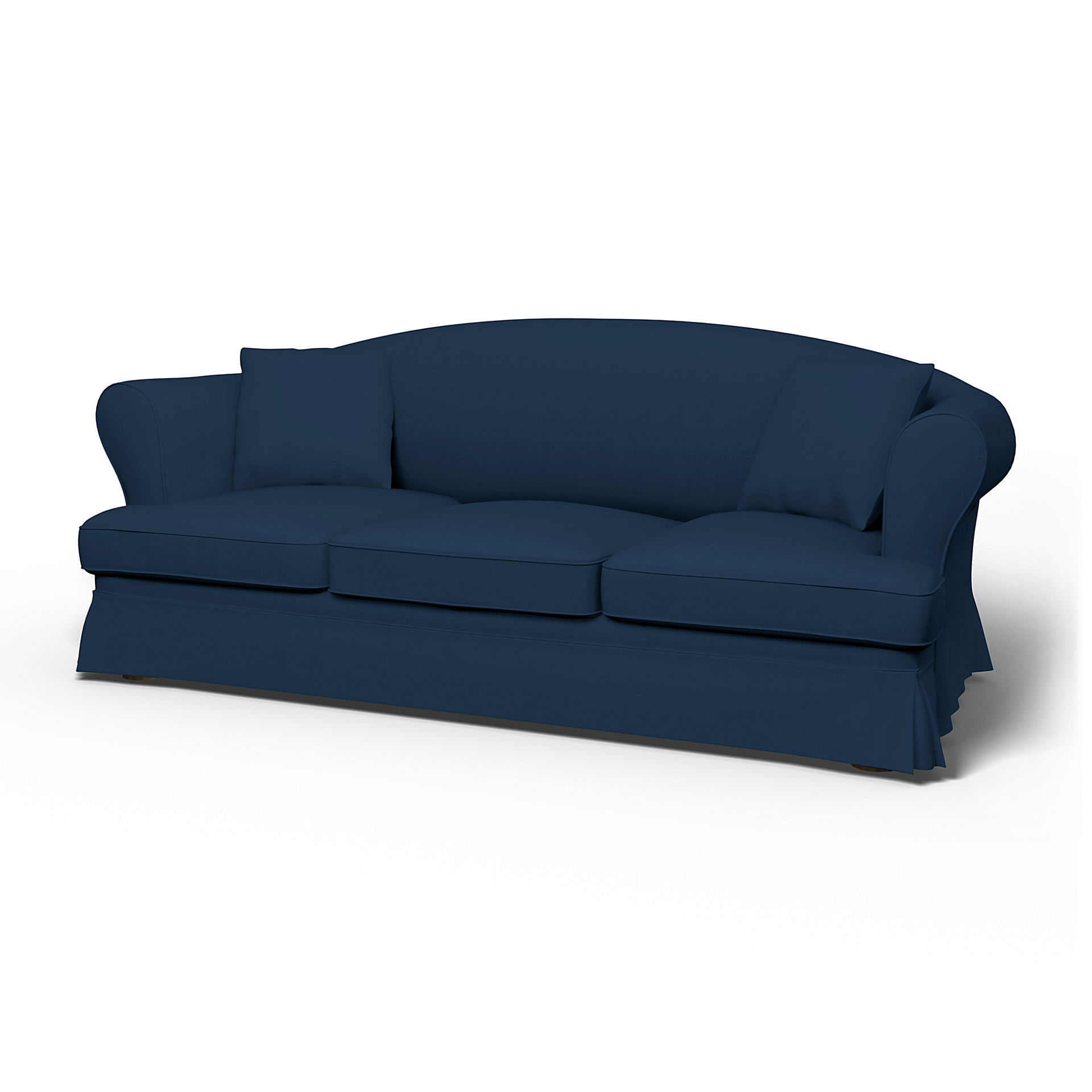 IKEA - Sundborn 3 Seater Sofa Cover, Deep Navy Blue, Cotton - Bemz