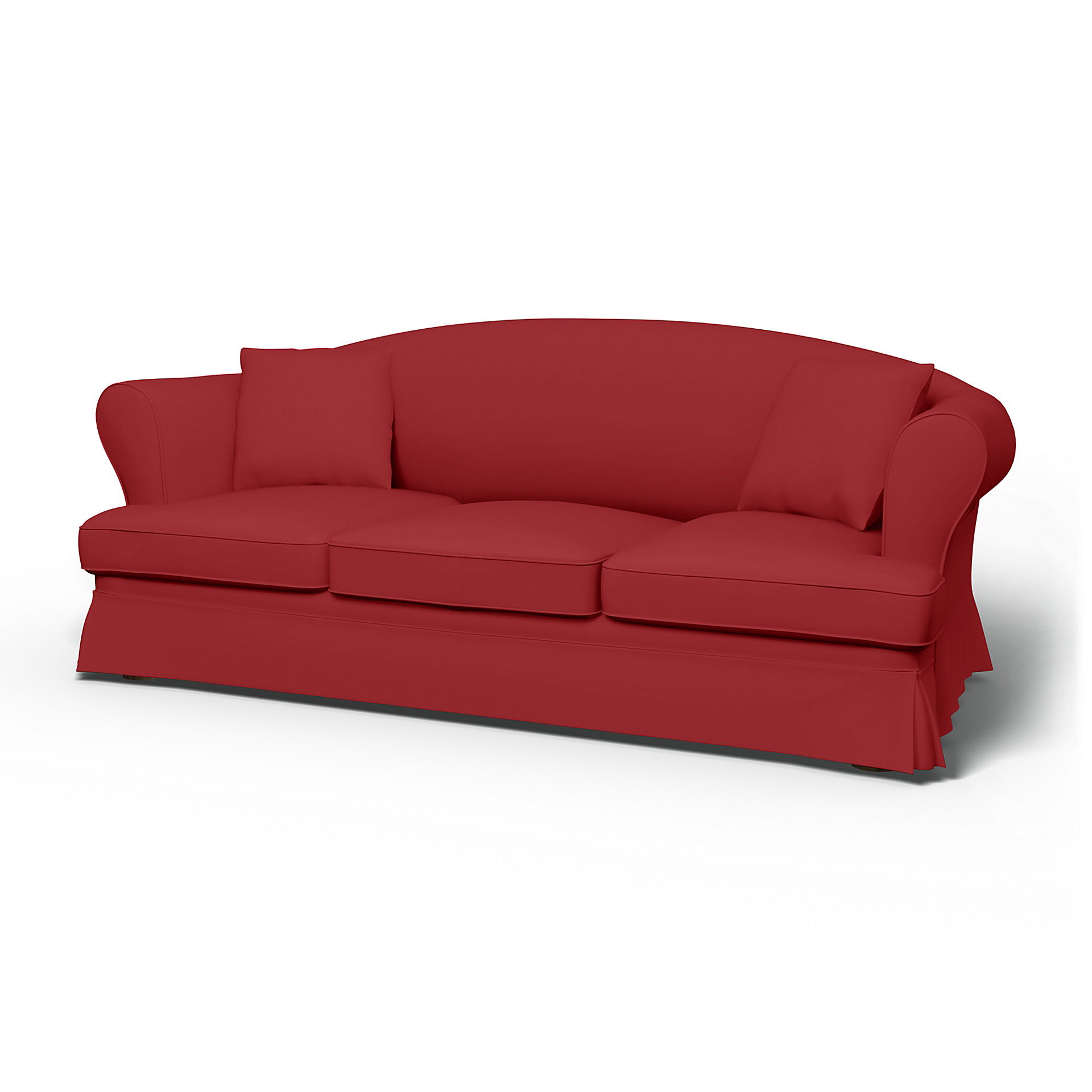 IKEA - Sundborn 3 Seater Sofa Cover, Scarlet Red, Cotton - Bemz