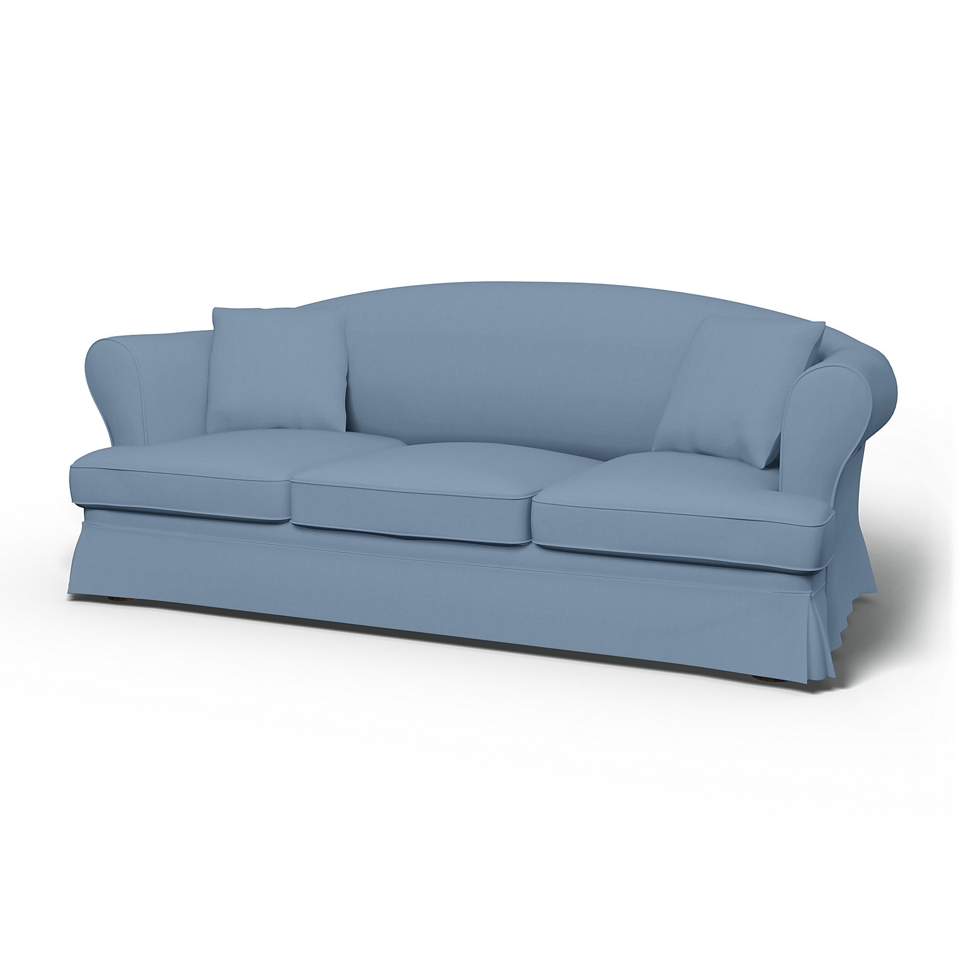 IKEA - Sundborn 3 Seater Sofa Cover, Dusty Blue, Cotton - Bemz