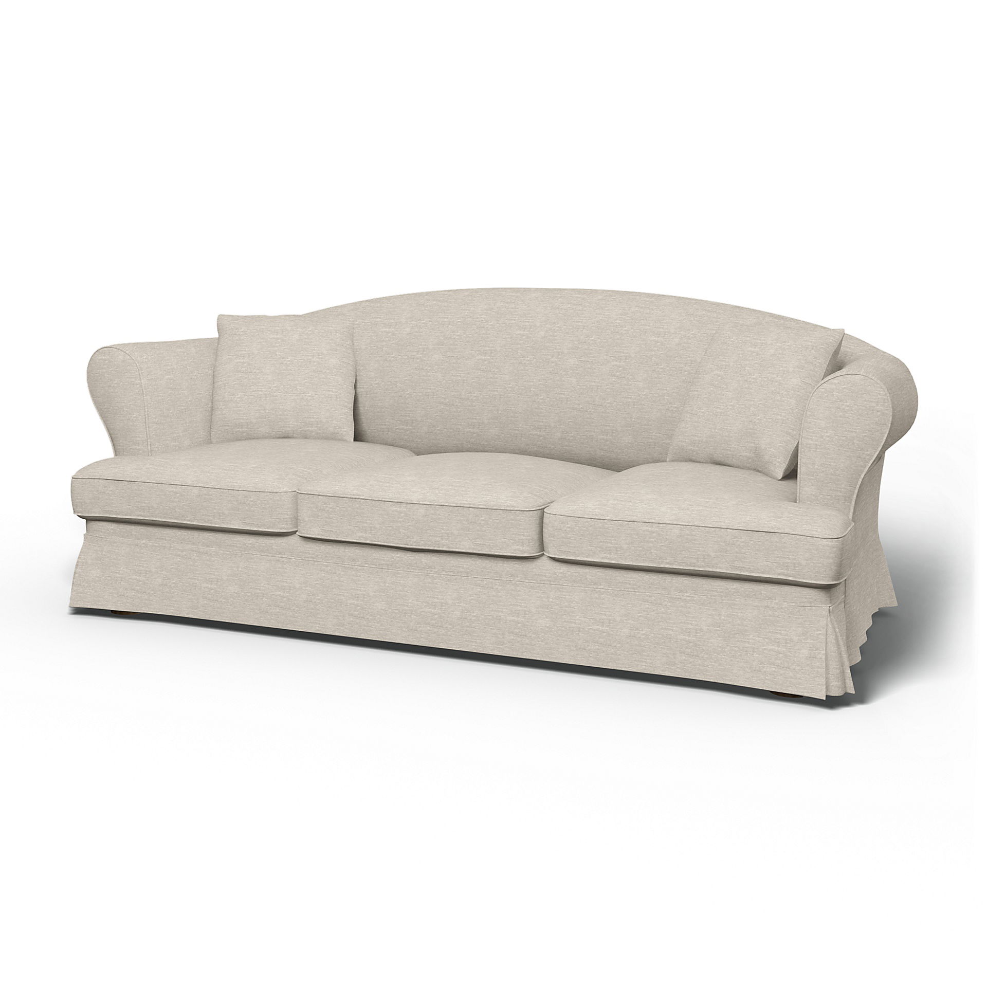 IKEA - Överdrag till Sundborn 3-sitssoffa, Natural White, Sammet - Bemz