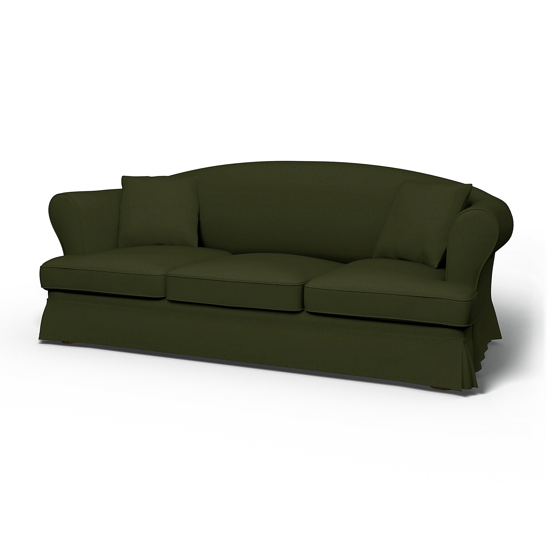 IKEA - Sundborn 3 Seater Sofa Cover, Moss, Velvet - Bemz