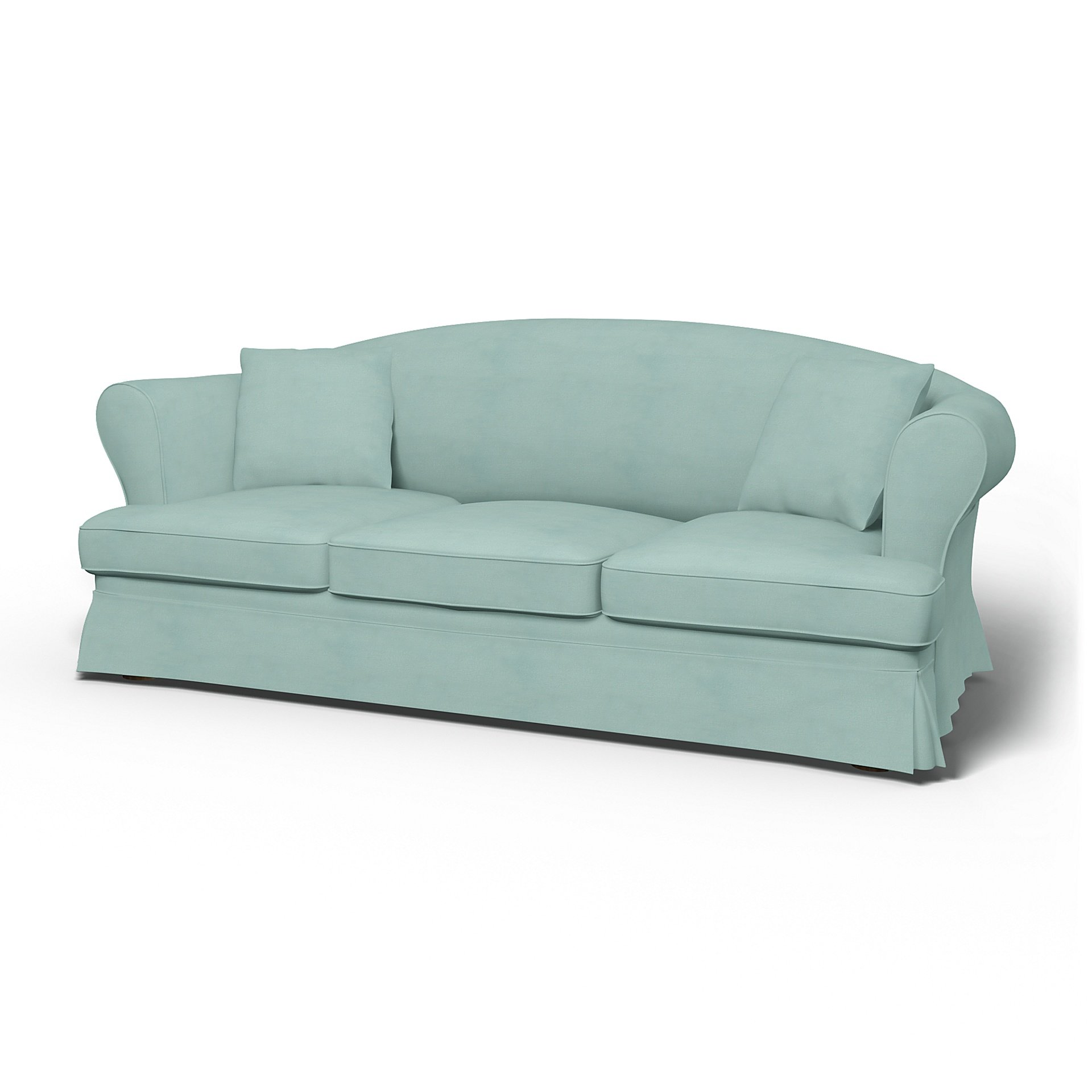 IKEA - Sundborn 3 Seater Sofa Cover, Mineral Blue, Linen - Bemz