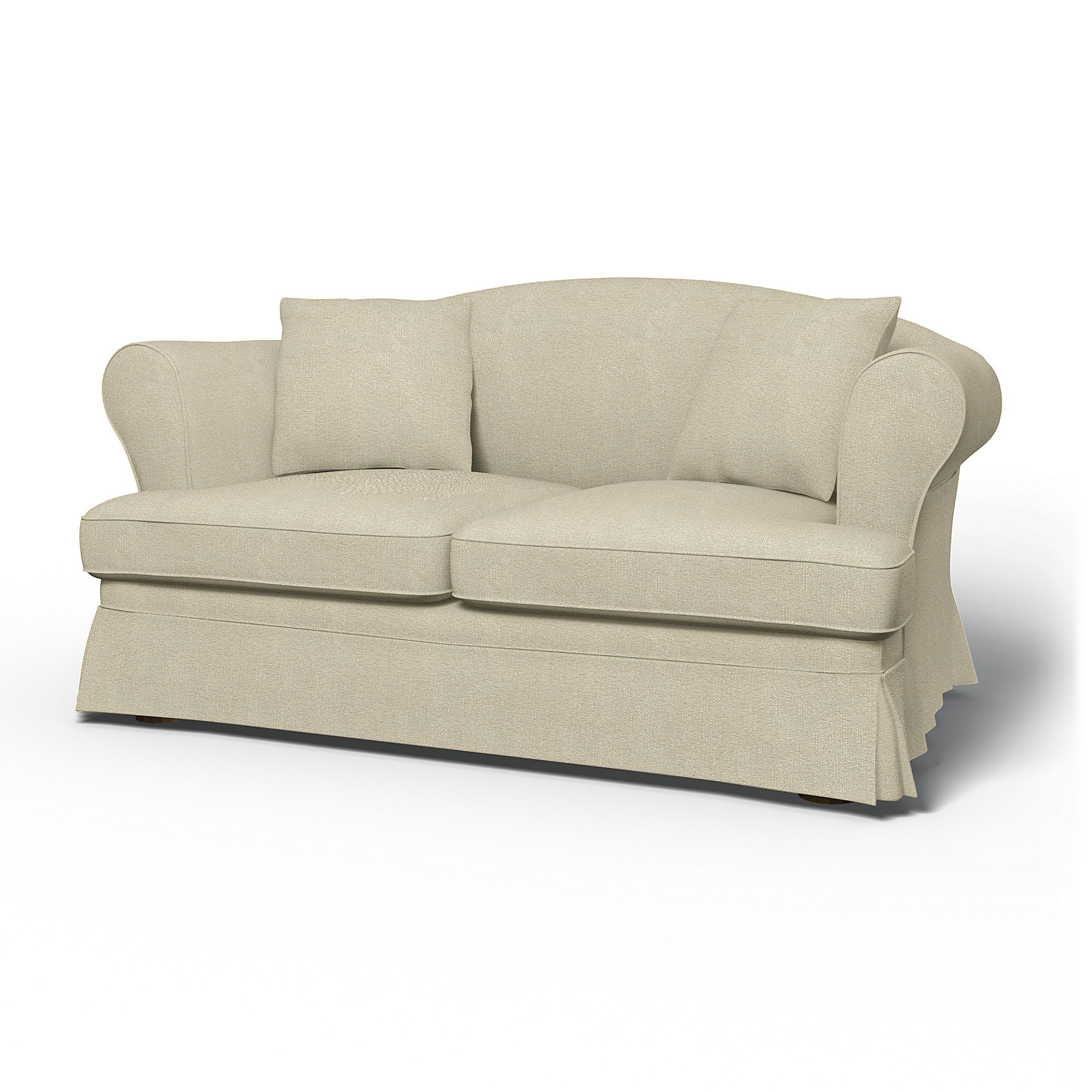 IKEA - Sundborn 2 Seater Sofa Cover, Cream, Bouclé & Texture - Bemz