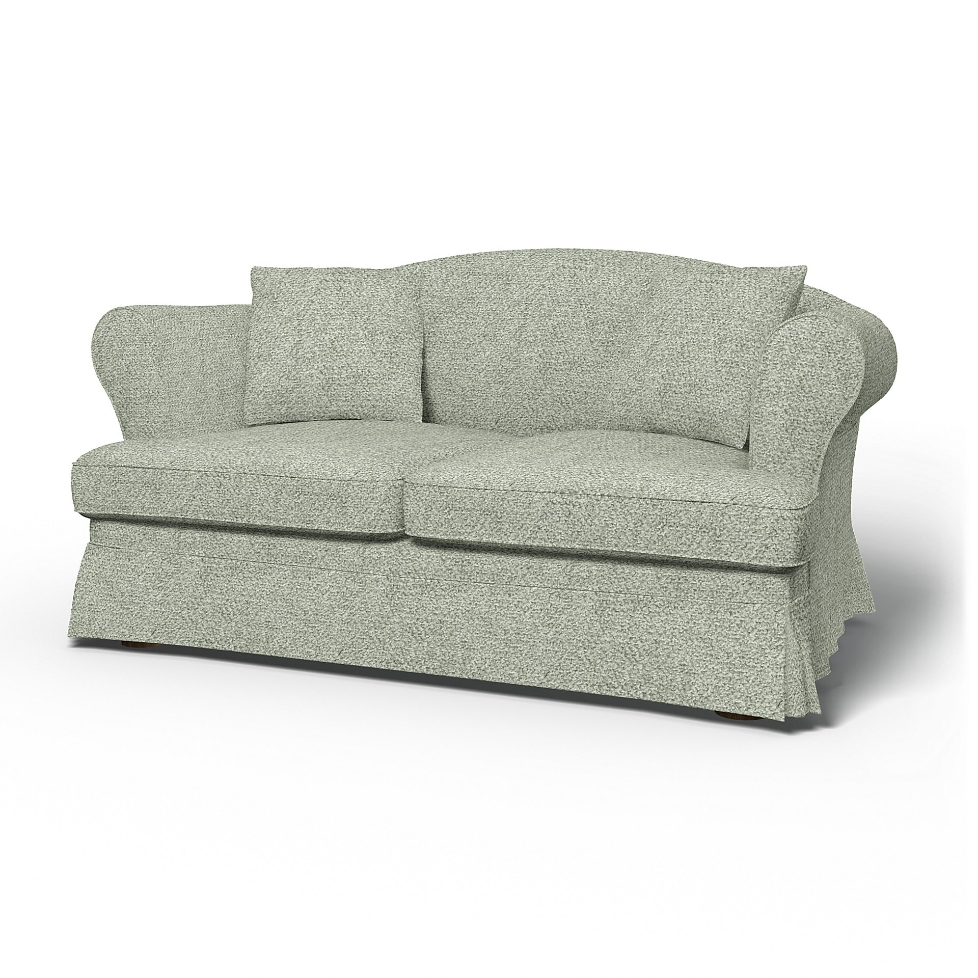 IKEA - Sundborn 2 Seater Sofa Cover, Pistachio, Boucle & Texture - Bemz