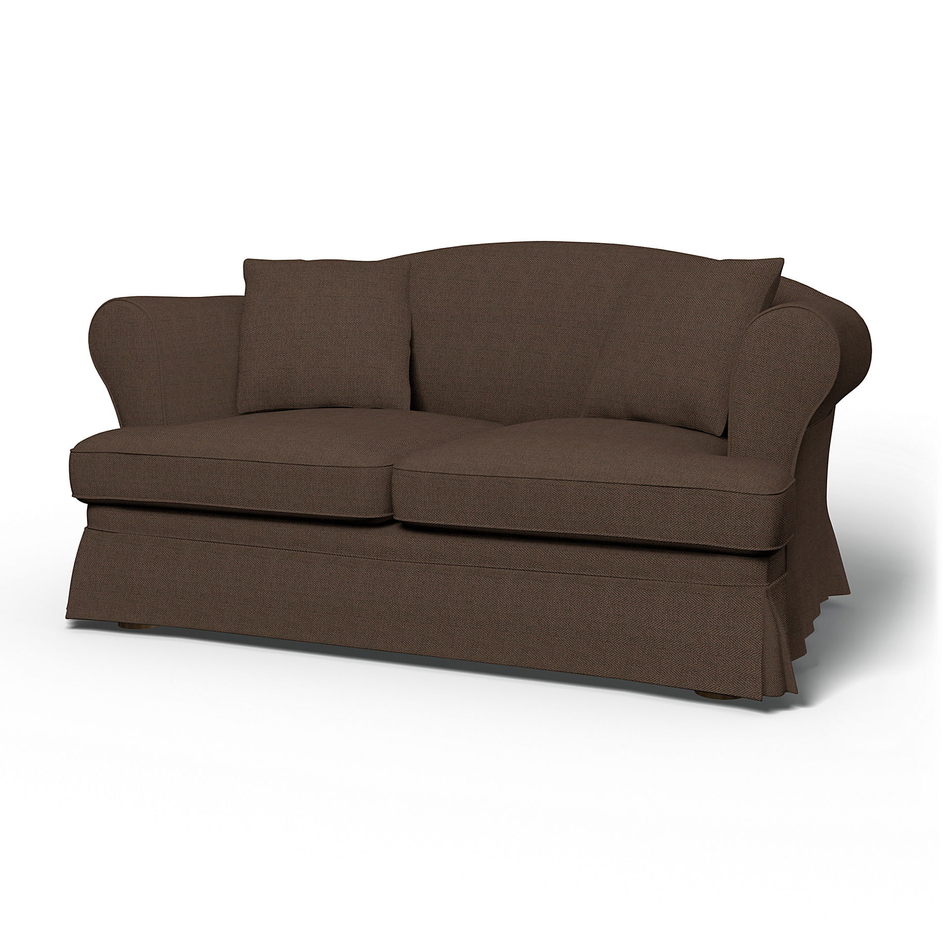 IKEA - Överdrag till Sundborn 2-sitssoffa, Chocolate, BOUCLÉ & TEXTUR - Bemz