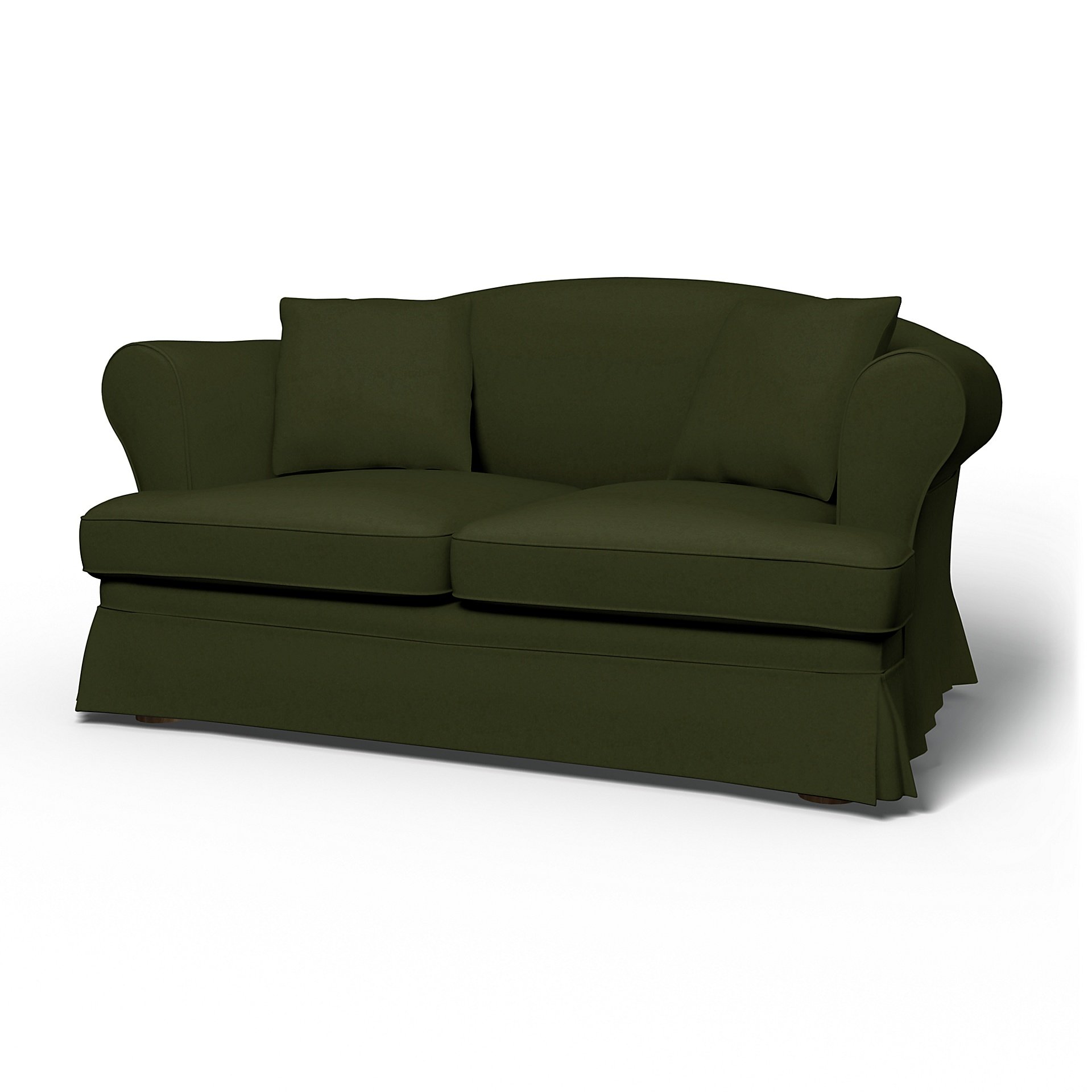 IKEA - Sundborn 2 Seater Sofa Cover, Moss, Velvet - Bemz