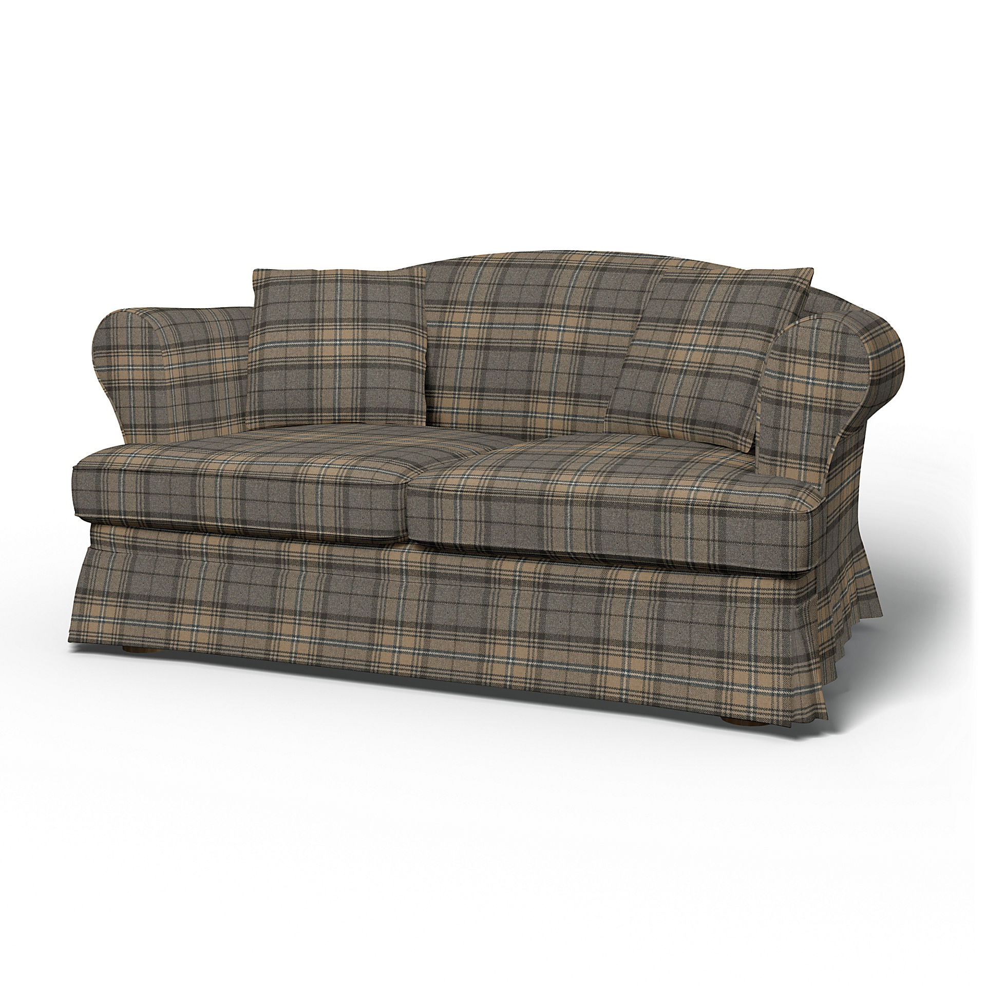 IKEA - Sundborn 2 Seater Sofa Cover, Bark Brown, Wool - Bemz