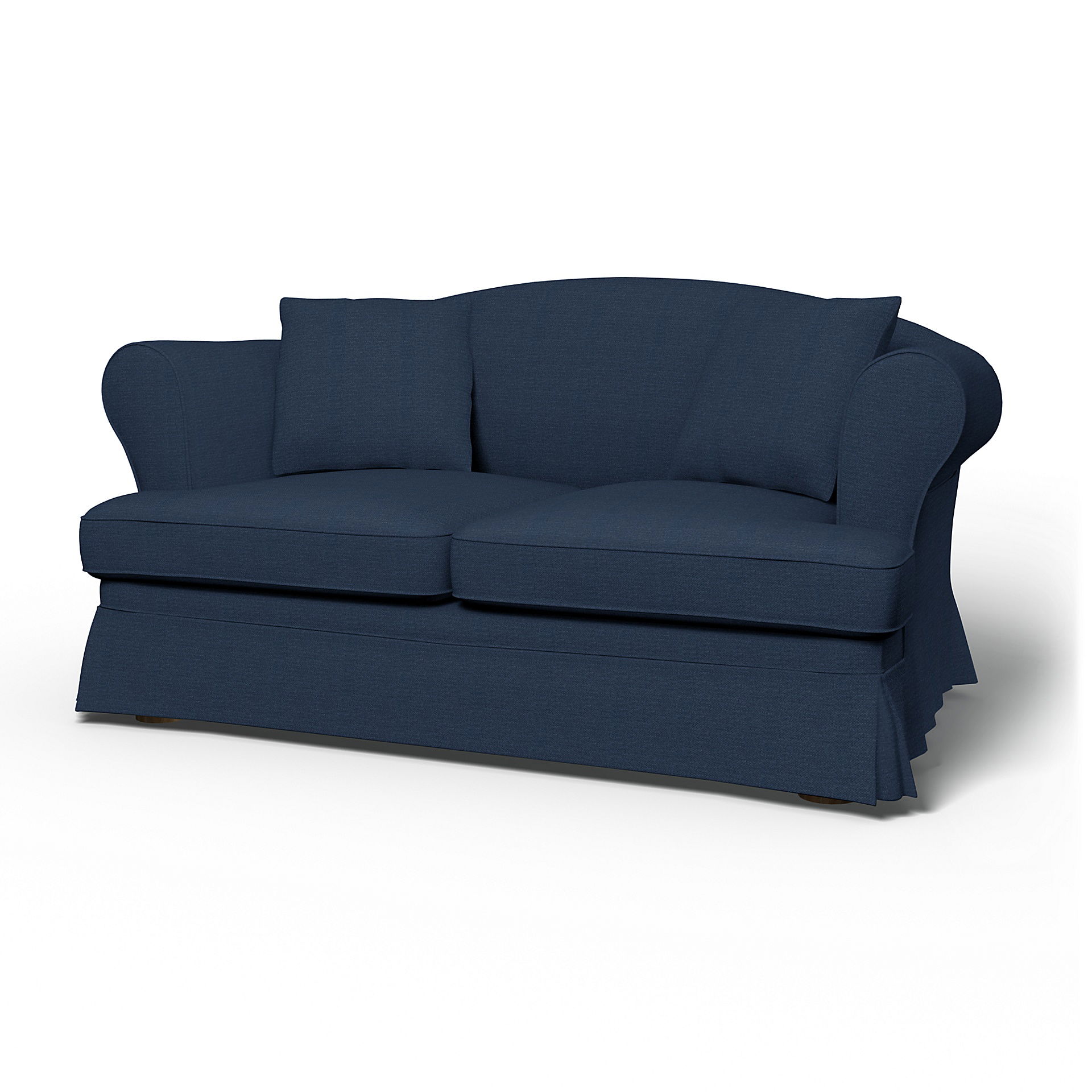 IKEA - Överdrag till Sundborn 2-sitssoffa, Navy Blue, Linne - Bemz