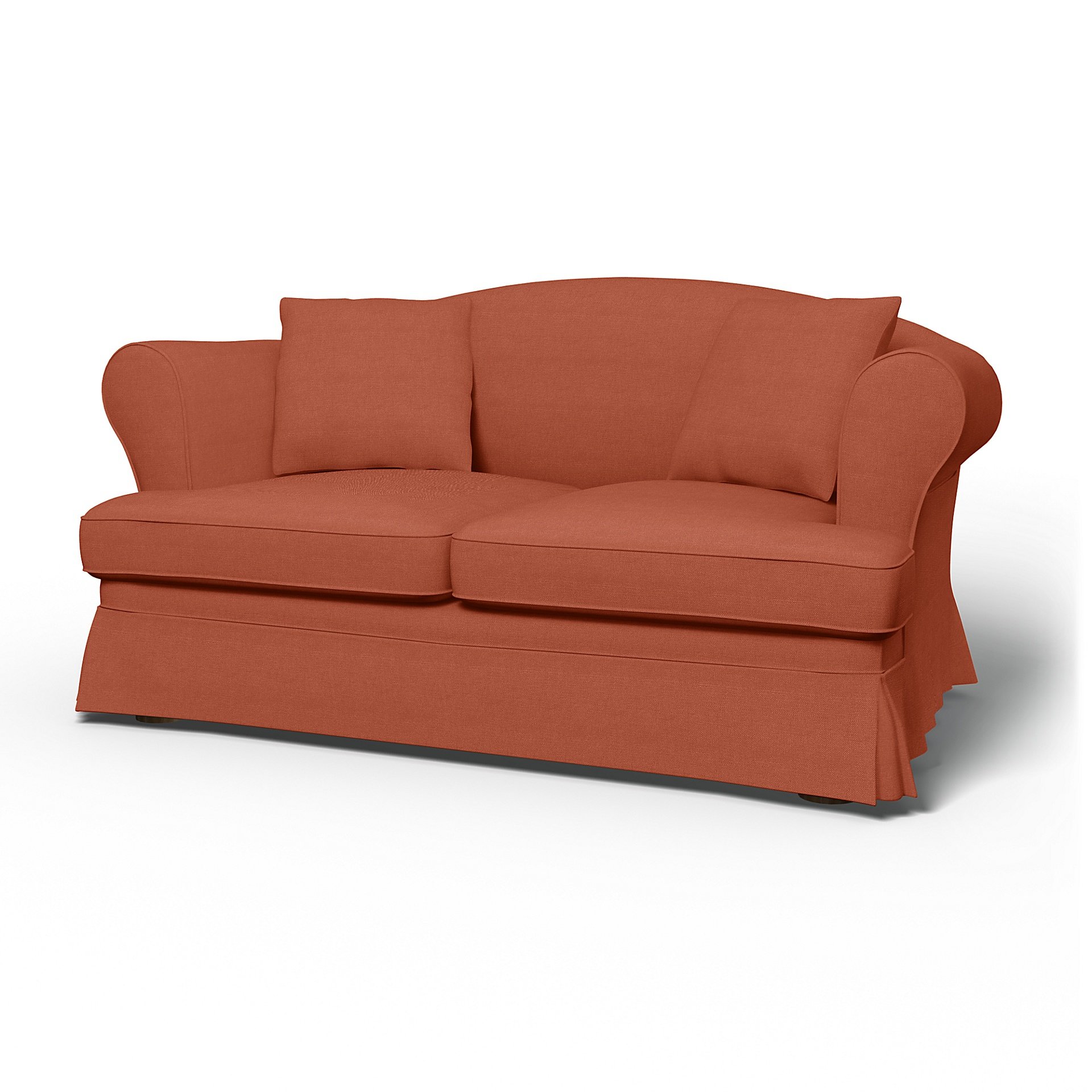 IKEA - Sundborn 2 Seater Sofa Cover, Burnt Orange, Linen - Bemz