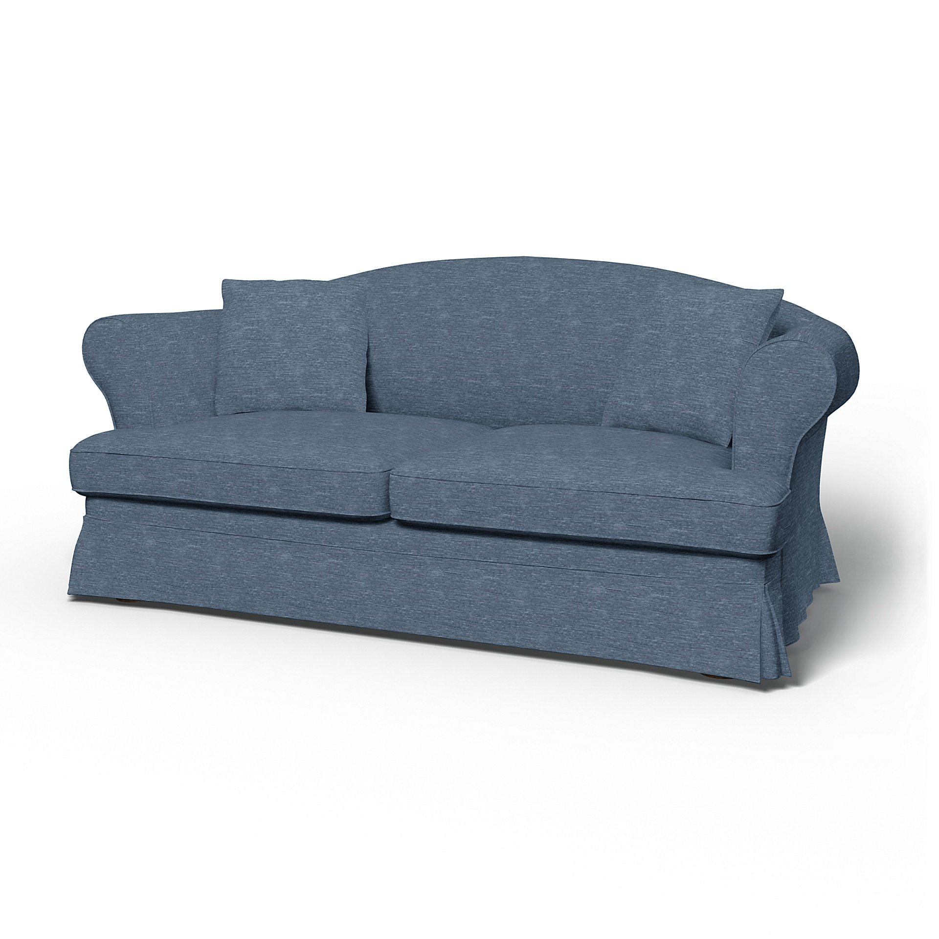 IKEA - Sundborn Sofa Bed Cover, Mineral Blue, Velvet - Bemz