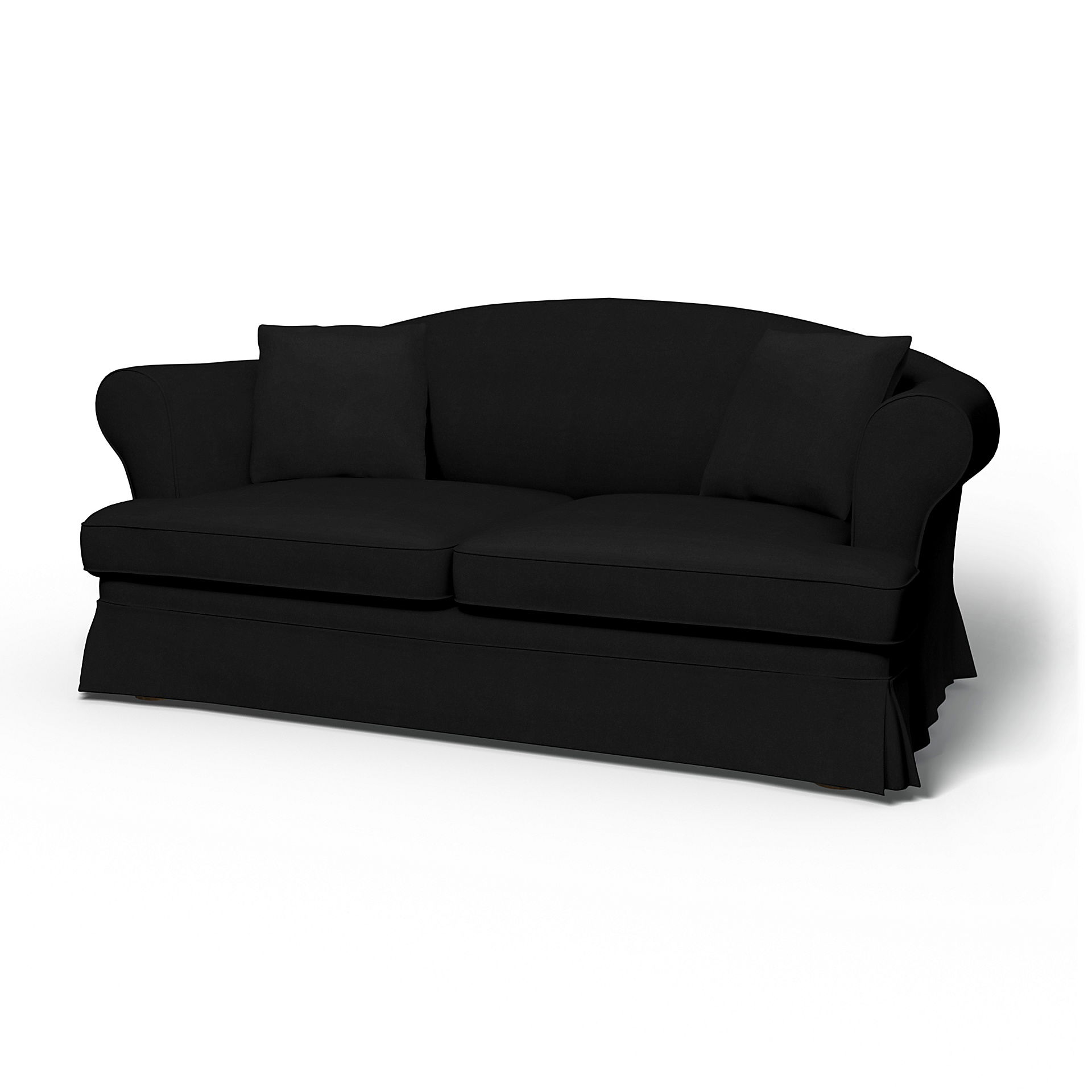 IKEA - Överdrag till Sundborn bäddsoffa, Black, Sammet - Bemz