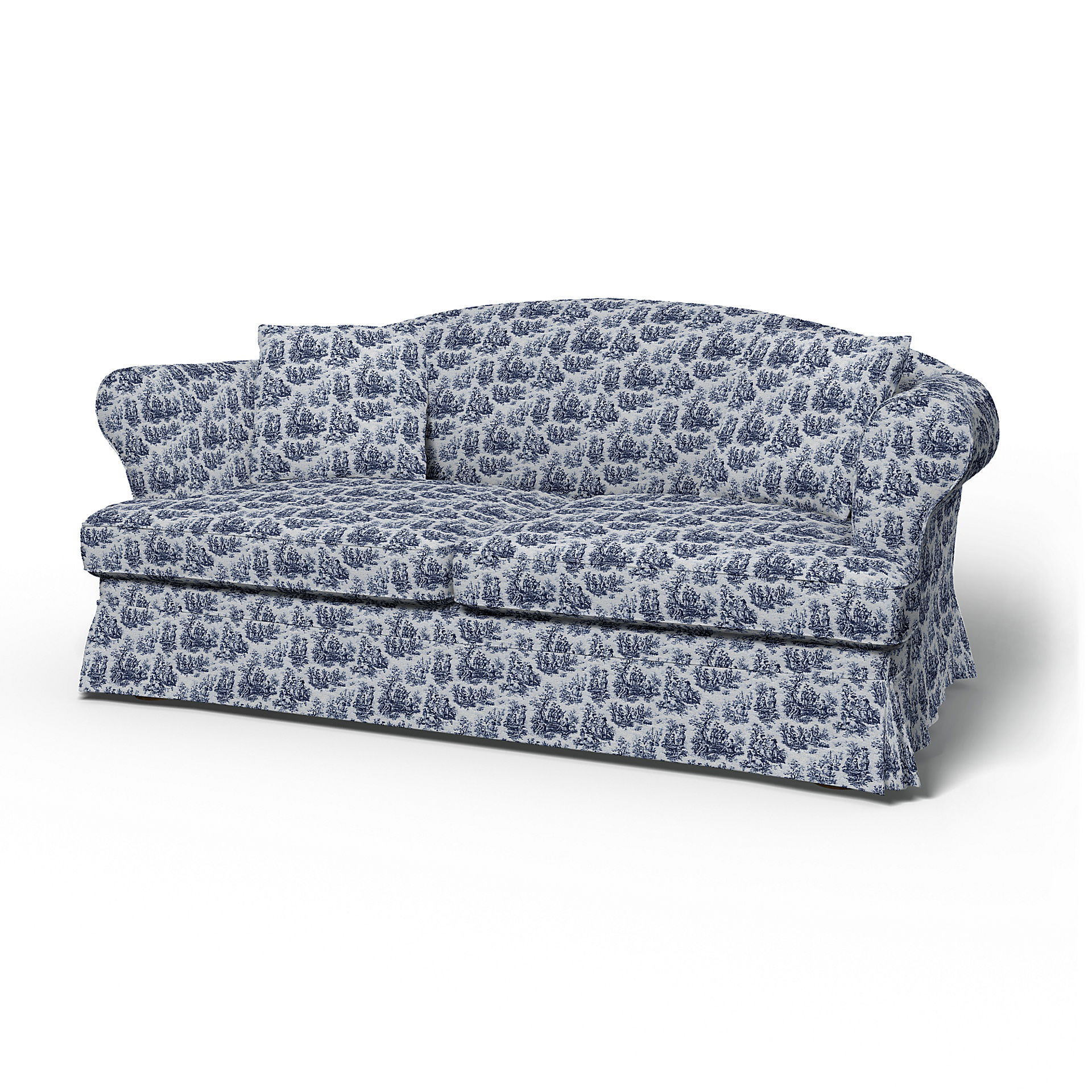 IKEA - Överdrag till Sundborn bäddsoffa, Dark Blue, BOUCLÉ & TEXTUR - Bemz