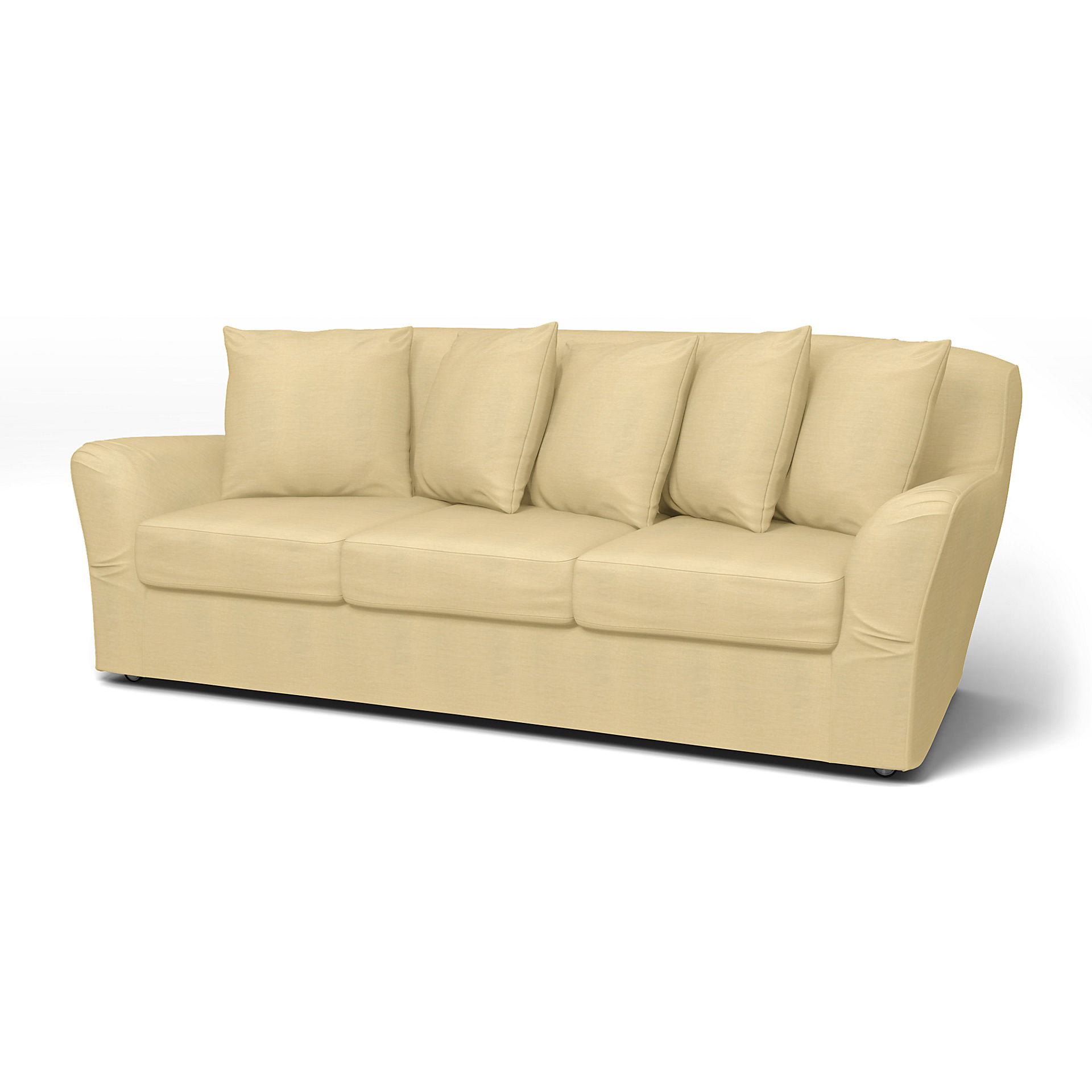 IKEA - Tomelilla 3 seater sofa, Soft Yellow, Linne - Bemz