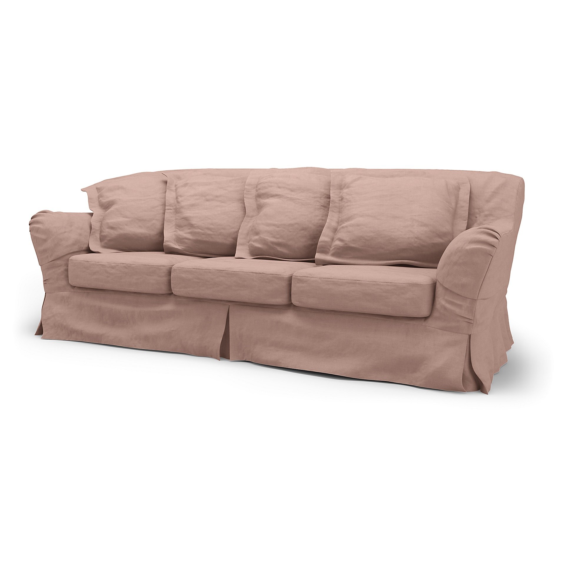 IKEA - Tomelilla 3 Seater Sofa Cover, Blush, Linen - Bemz