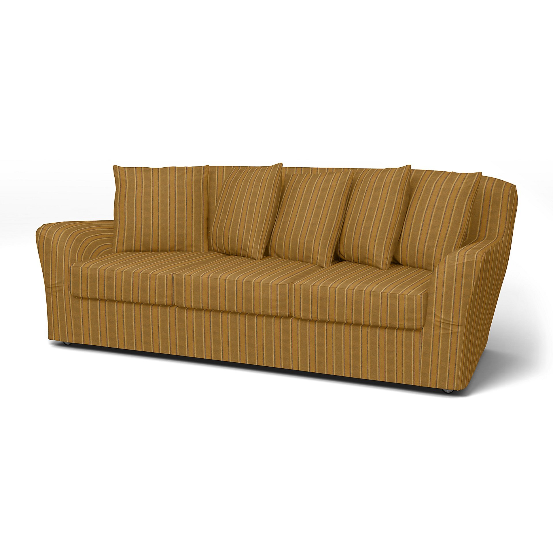 IKEA - Tomelilla 3 seater sofa, Mustard Stripe, Cotton - Bemz