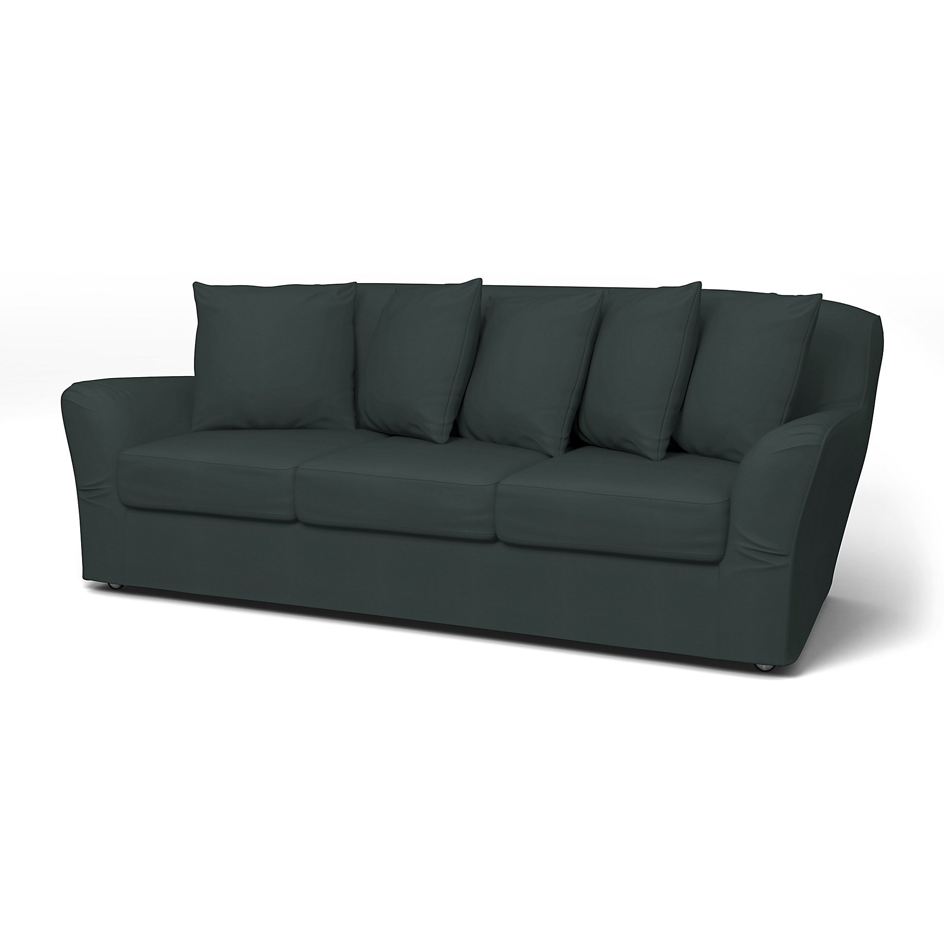 IKEA - Tomelilla 3 seater sofa, Graphite Grey, Cotton - Bemz