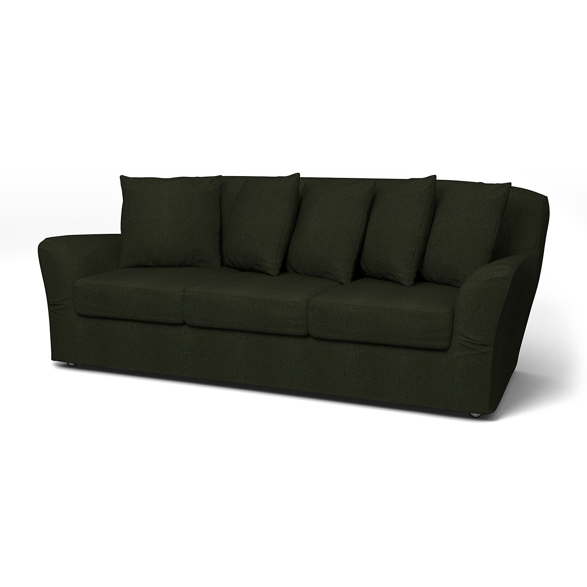 IKEA - Tomelilla 3 seater sofa, Dark Moss Green, BEMZ NATURES’ PALETTE COLLECTION - Bemz