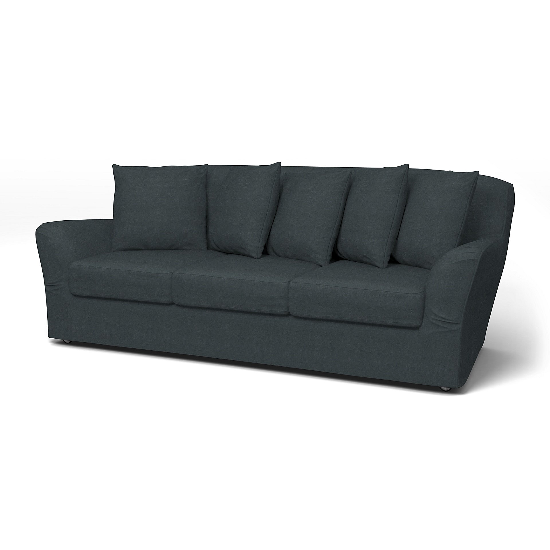 IKEA - Tomelilla 3 seater sofa, Graphite Grey, Linen - Bemz