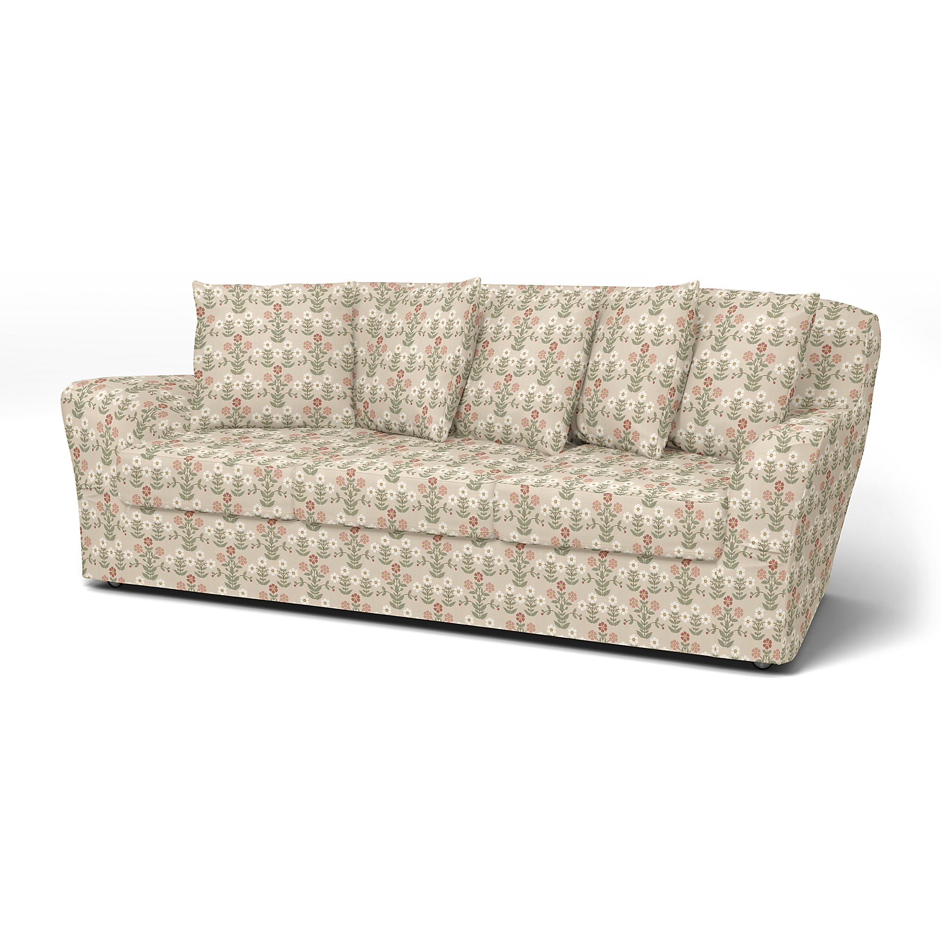 IKEA - Tomelilla 3 seater sofa, Pink Sippor, BEMZ x BORASTAPETER COLLECTION - Bemz
