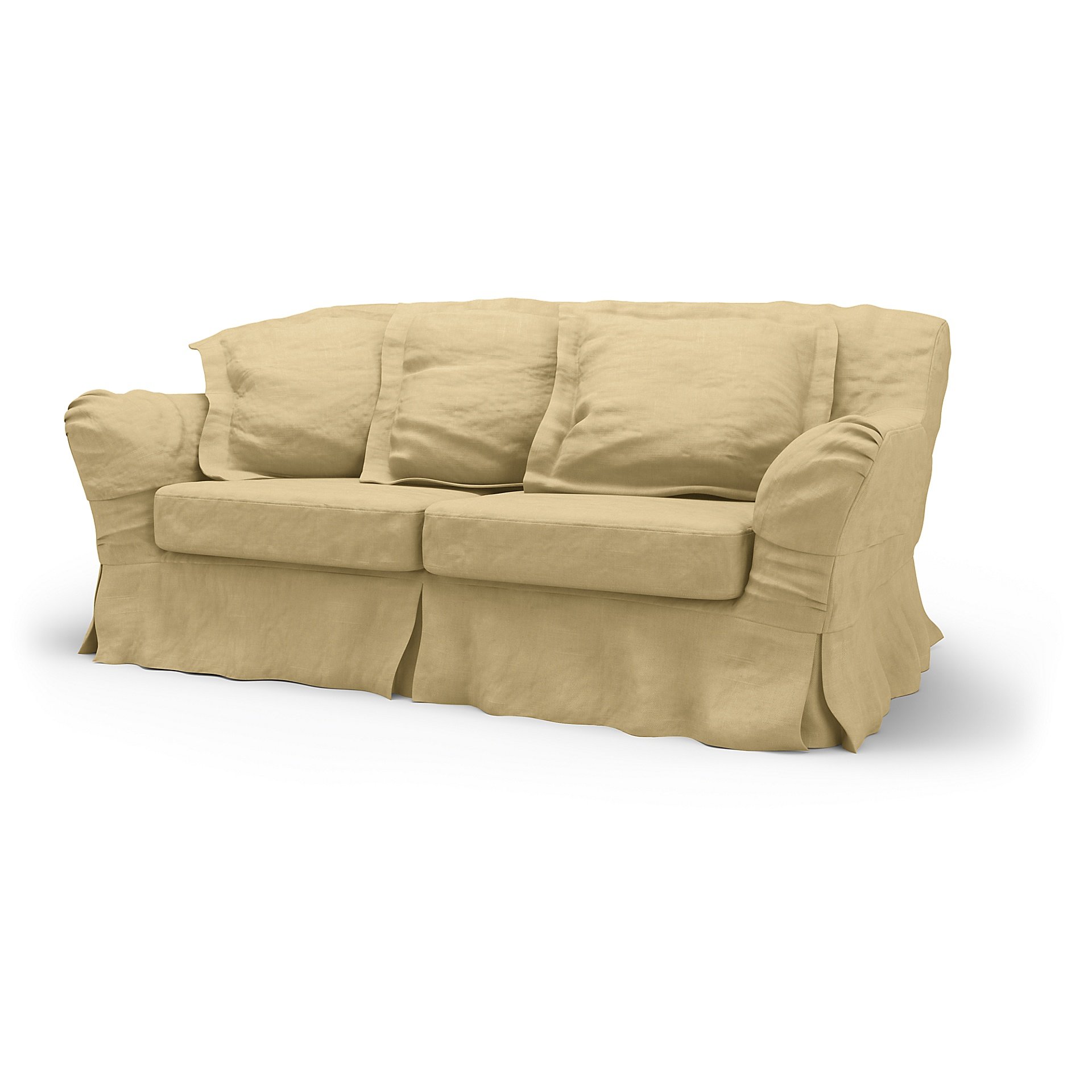 IKEA - Tomelilla 2 Seater Sofa Cover, Straw Yellow, Linen - Bemz