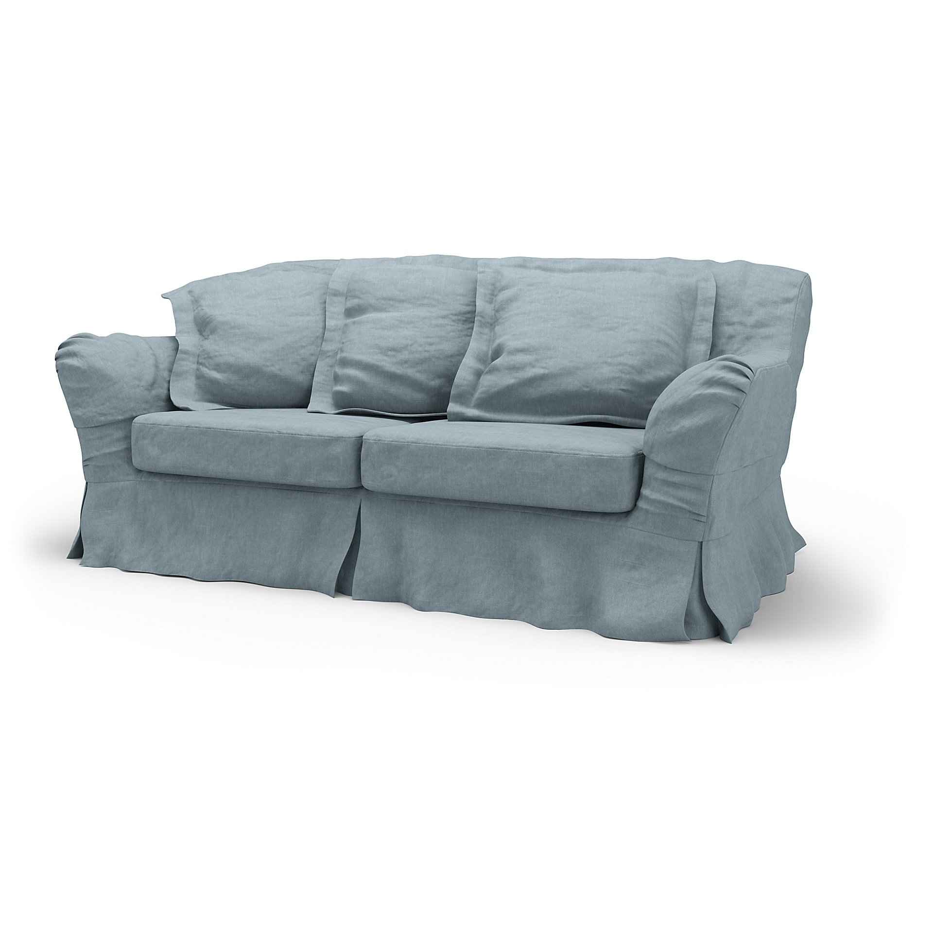 IKEA - Tomelilla 2 Seater Sofa Cover, Dusty Blue, Linen - Bemz