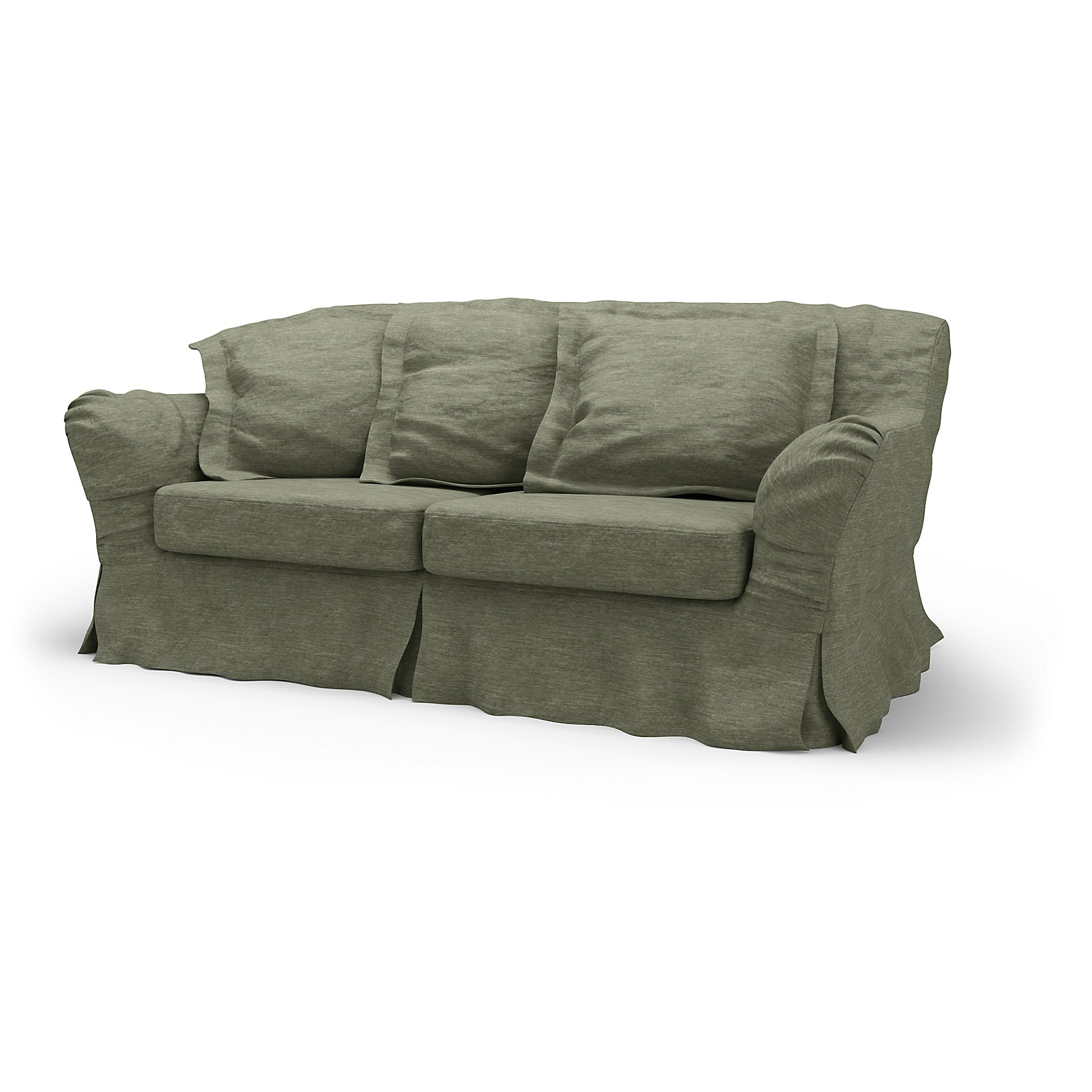 IKEA - Tomelilla 2 Seater Sofa Cover, Green Grey, Velvet - Bemz