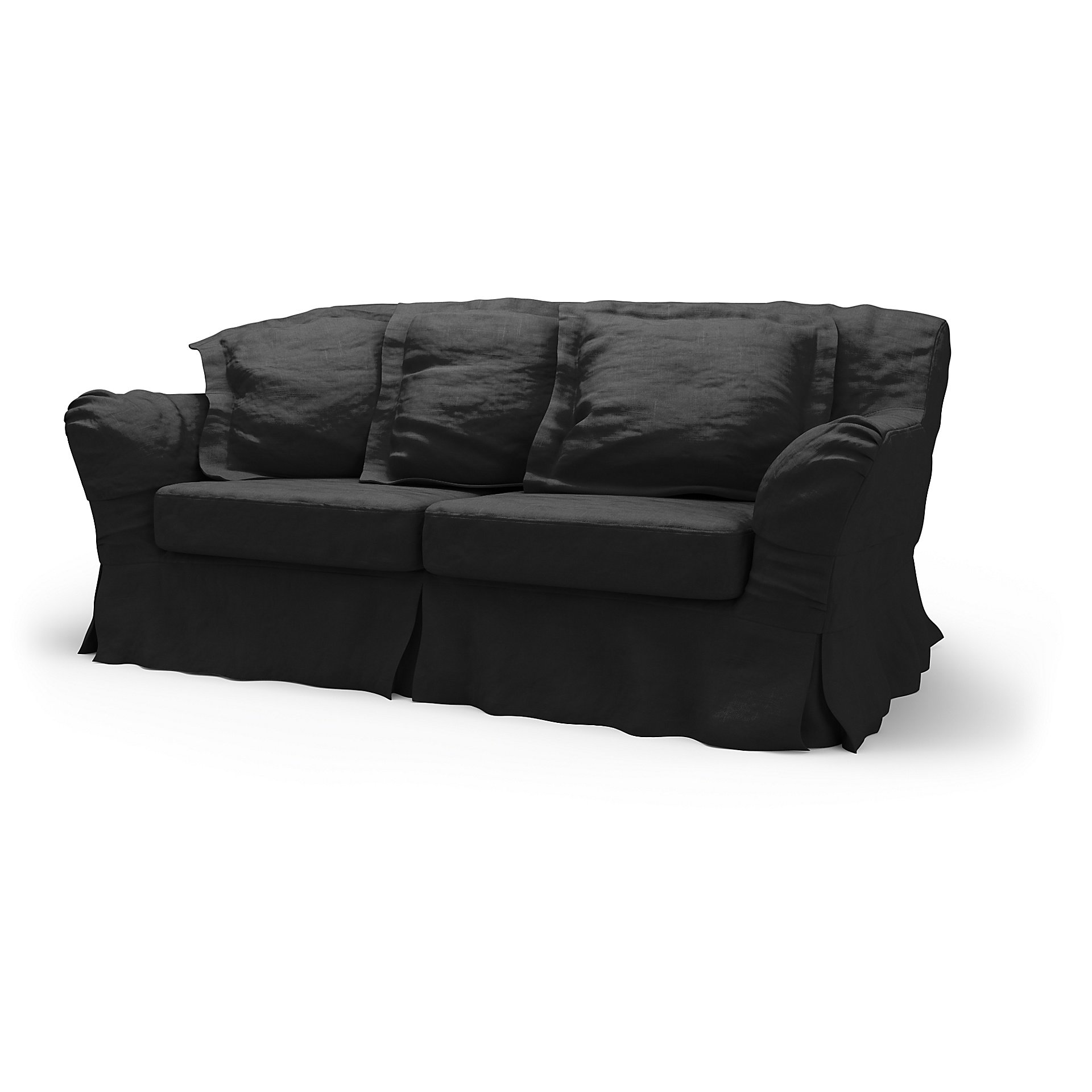IKEA - Tomelilla 2 Seater Sofa Cover, Black, Velvet - Bemz