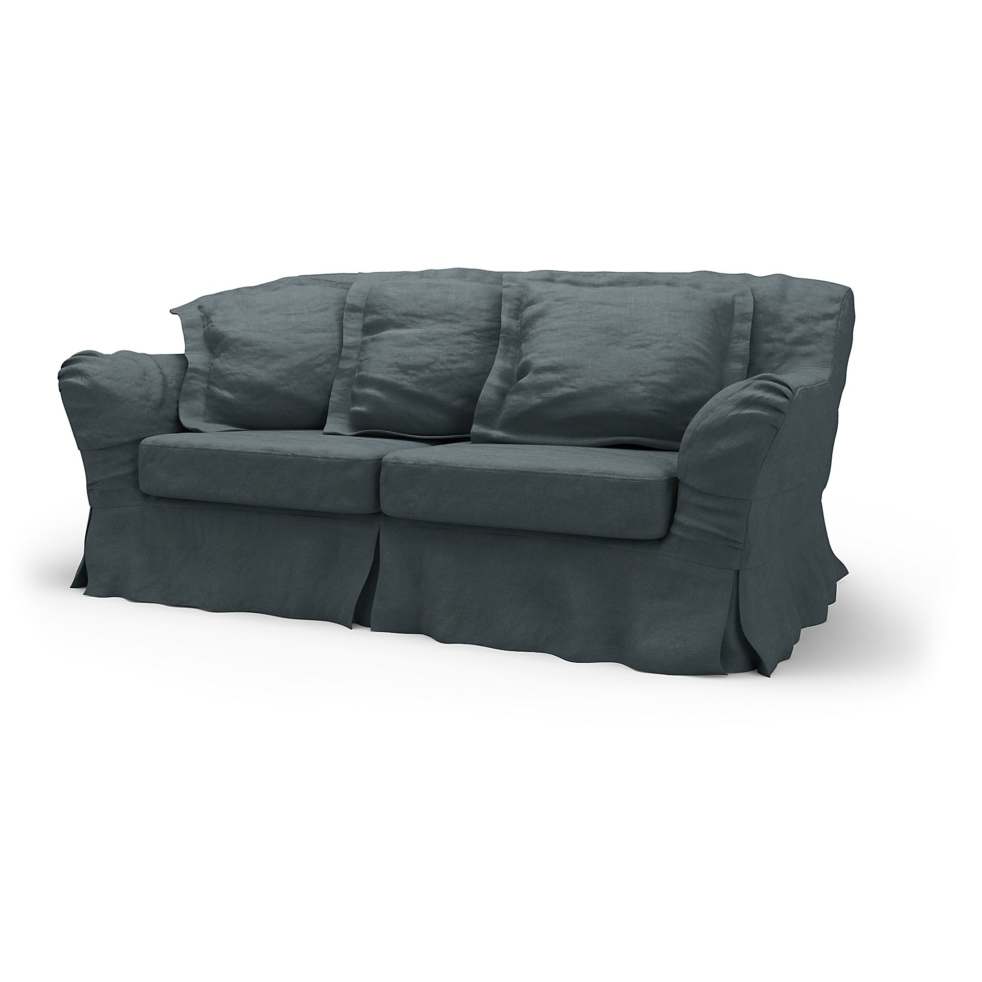 IKEA - Tomelilla 2 Seater Sofa Cover, Graphite Grey, Linen - Bemz