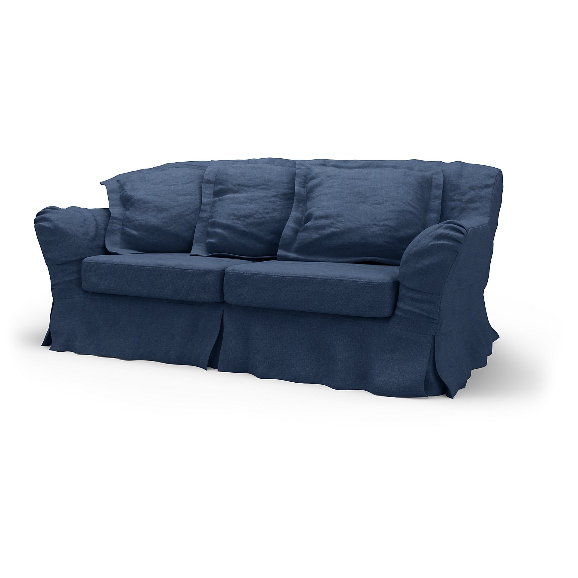 IKEA - Tomelilla 2 Seater Sofa Cover, Navy Blue, Linen - Bemz