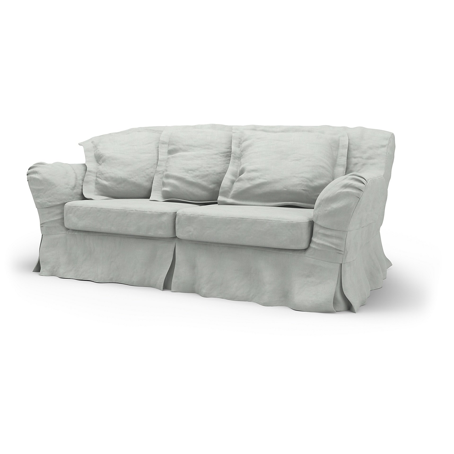 IKEA - Tomelilla 2 Seater Sofa Cover, Silver Grey, Linen - Bemz